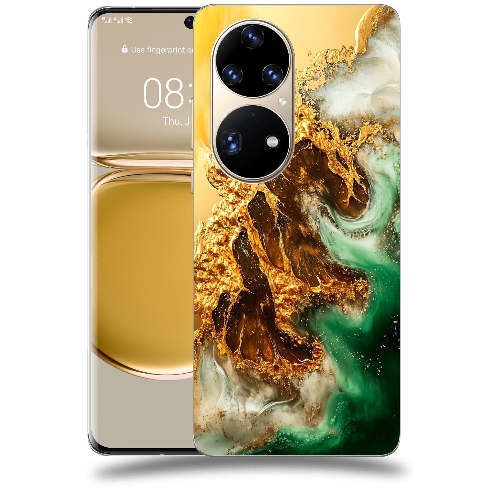 ACOVER Kryt na mobil Huawei P50 - Golden Moss II