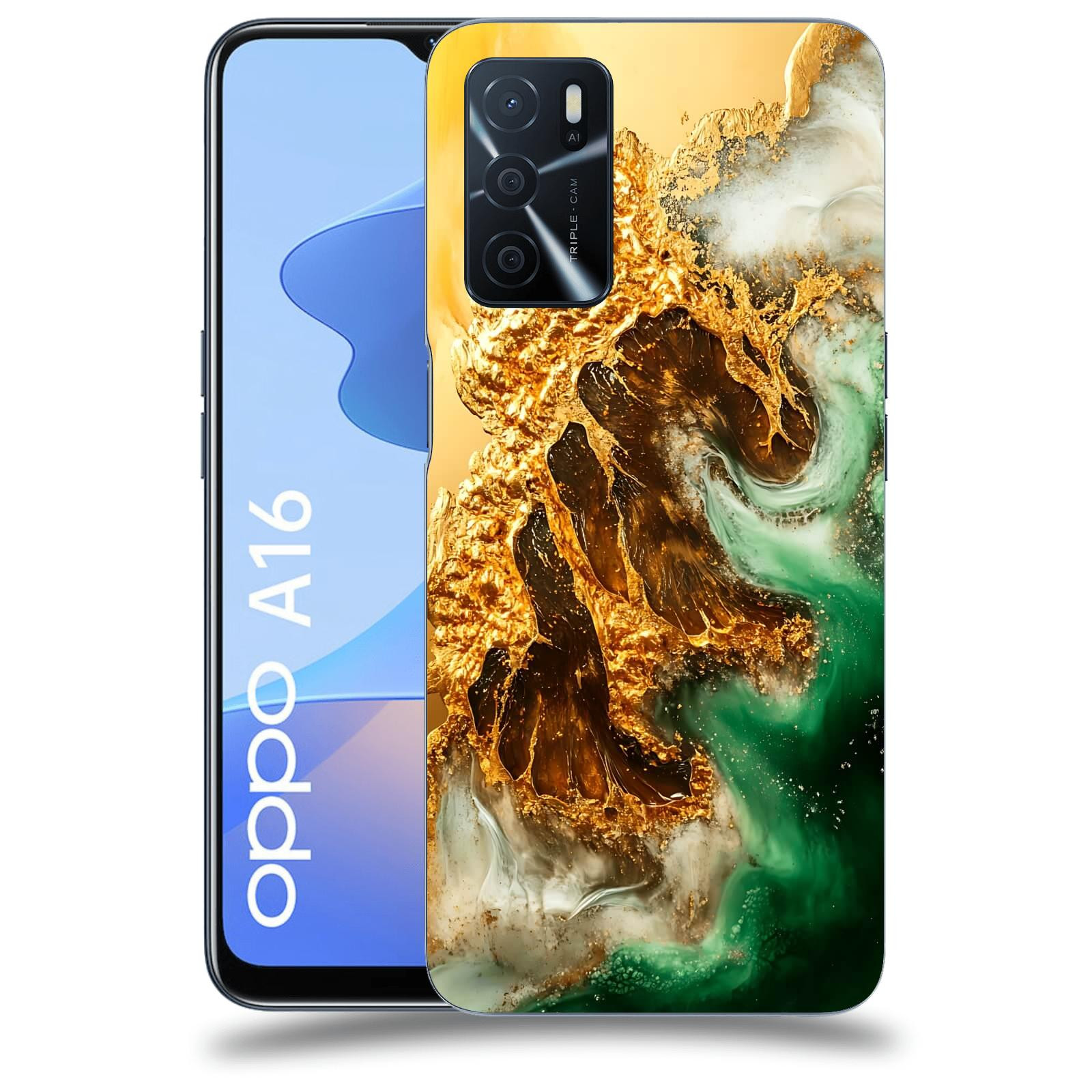 ACOVER Kryt na mobil OPPO A16 - Golden Moss II