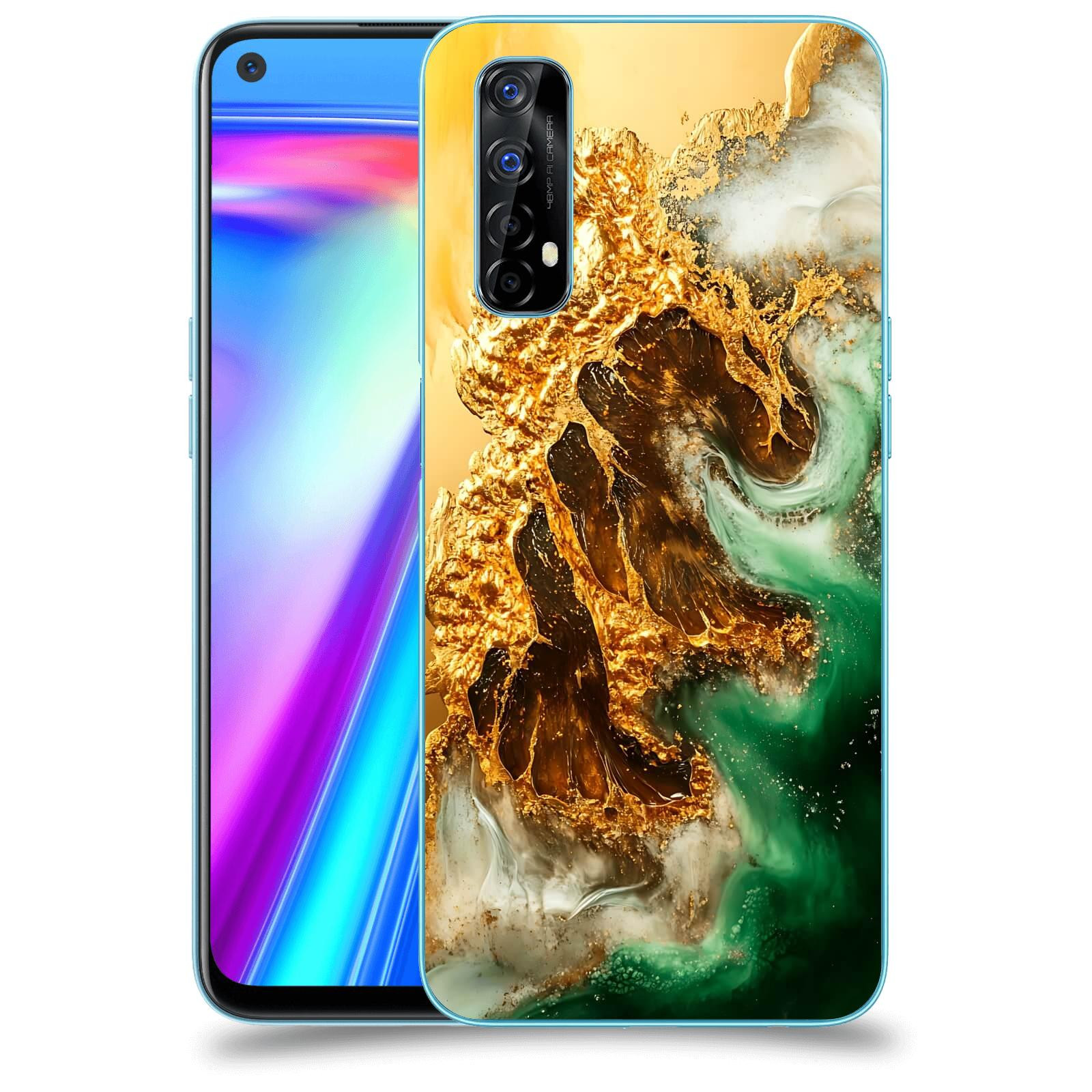 ACOVER Kryt na mobil Realme 7 - Golden Moss II