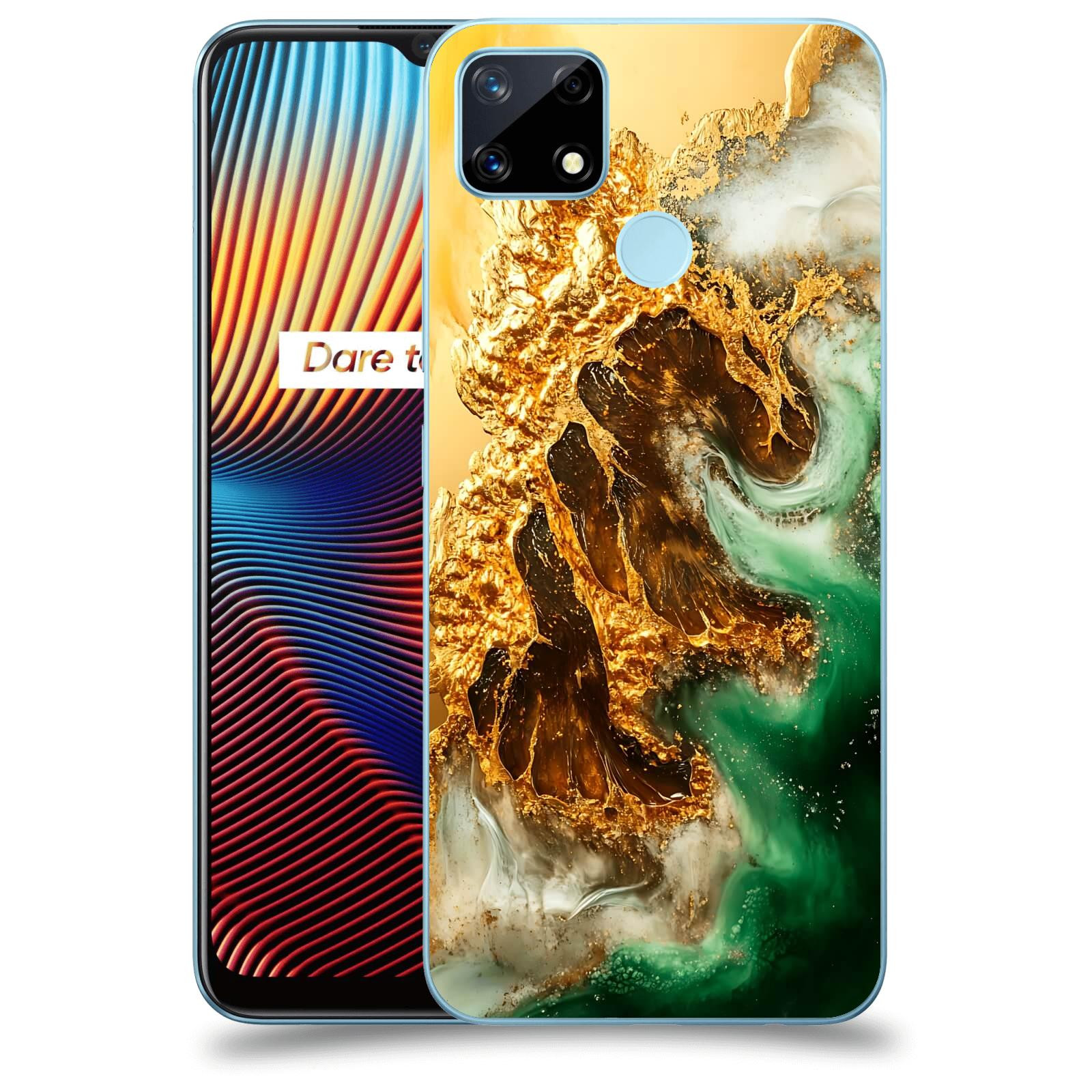ACOVER Kryt na mobil Realme 7i - Golden Moss II