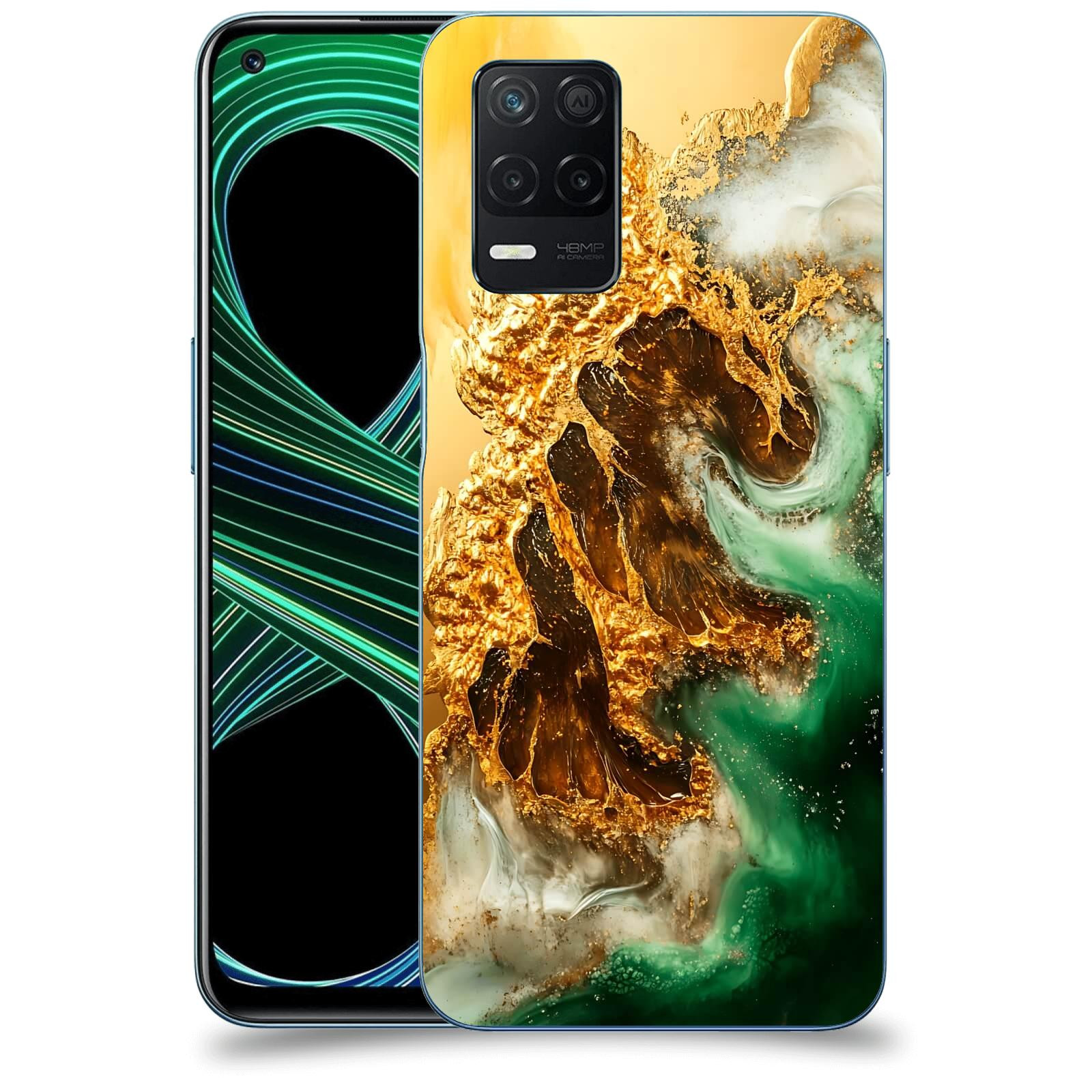 ACOVER Kryt na mobil Realme 8 5G - Golden Moss II