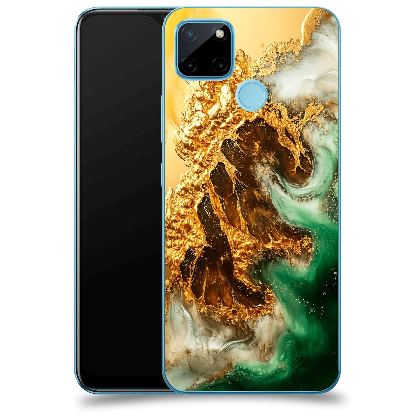 ACOVER Kryt na mobil Realme C21Y - Golden Moss II