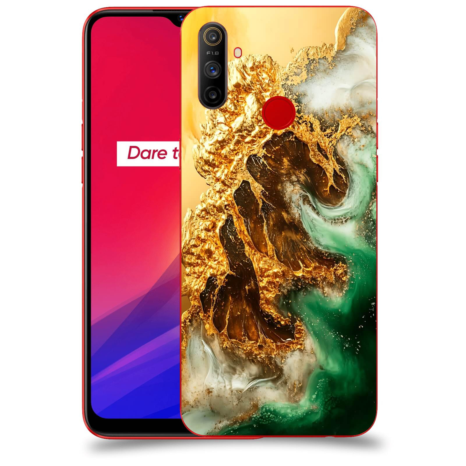 ACOVER Kryt na mobil Realme C3 - Golden Moss II