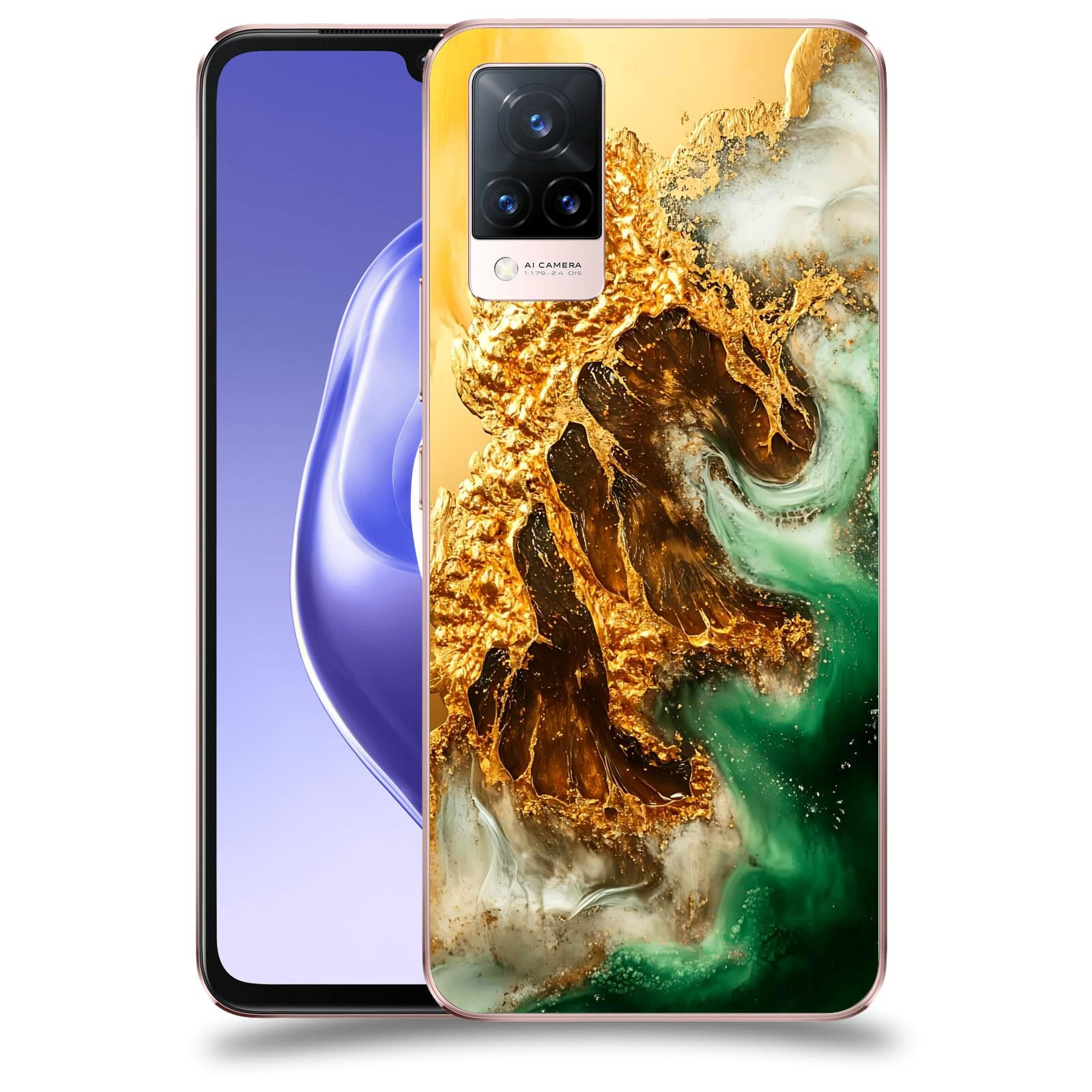 ACOVER Kryt na mobil Vivo V21 5G - Golden Moss II