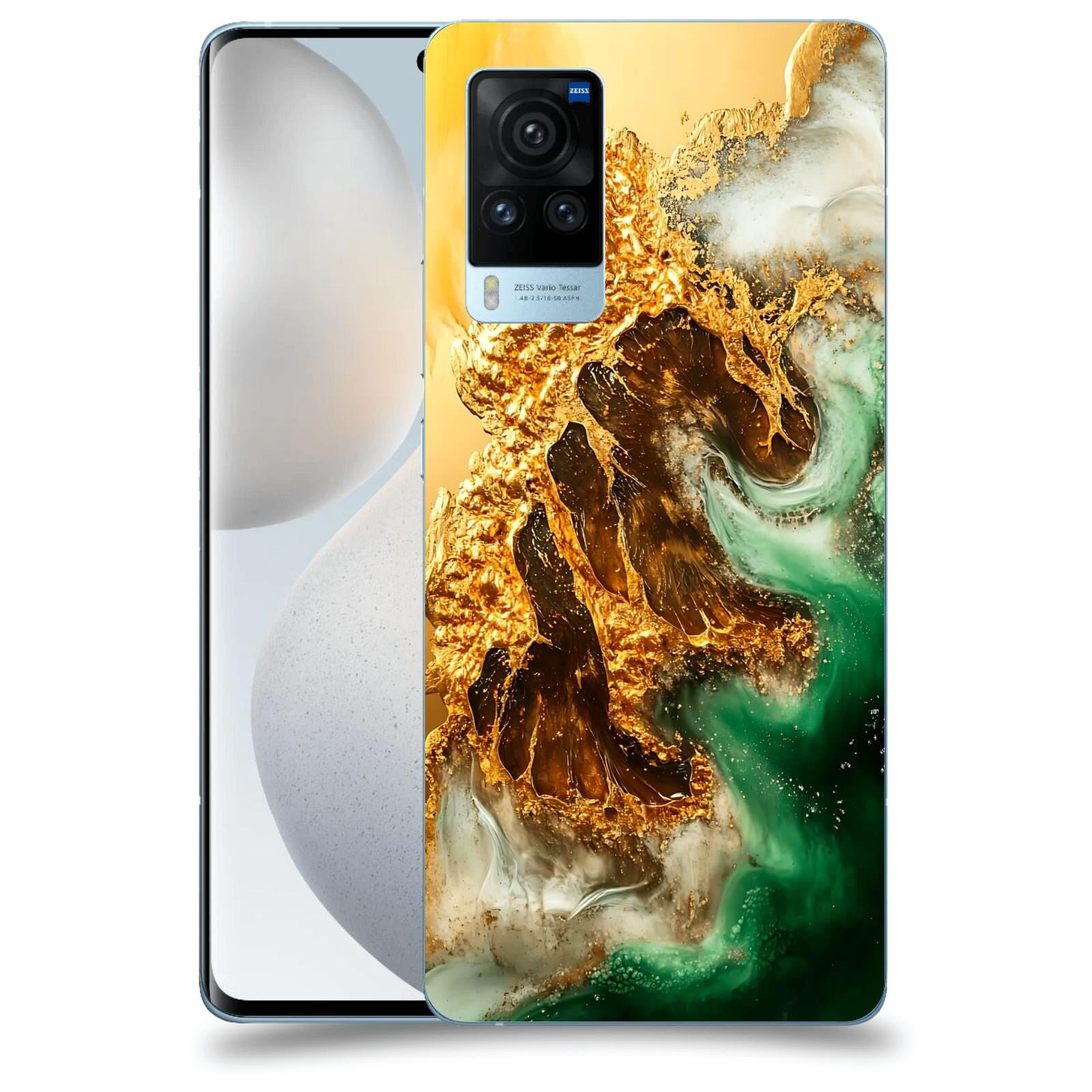 ACOVER Kryt na mobil Vivo X60 Pro 5G - Golden Moss II