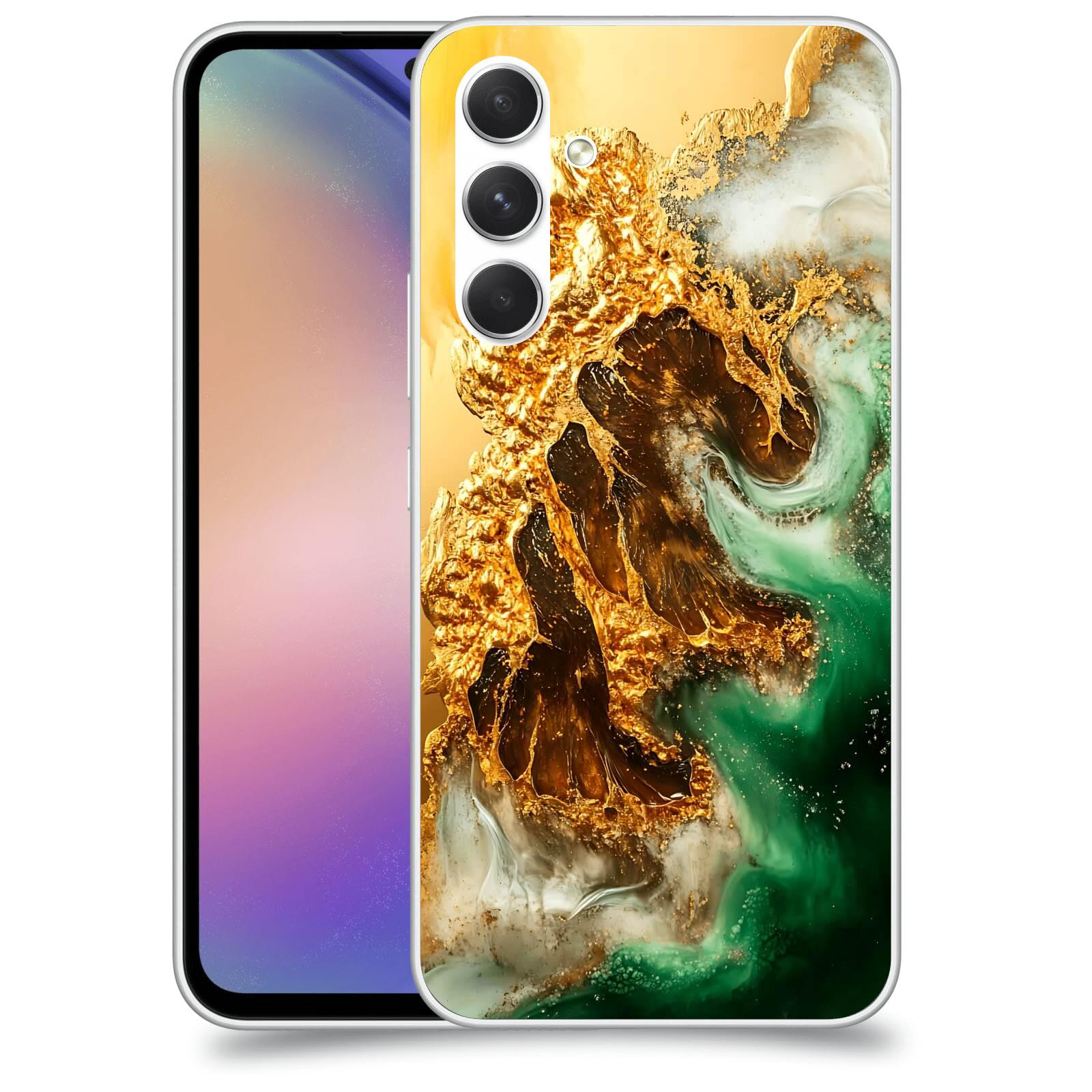 ACOVER Kryt na mobil Samsung Galaxy M54 5G - Golden Moss II