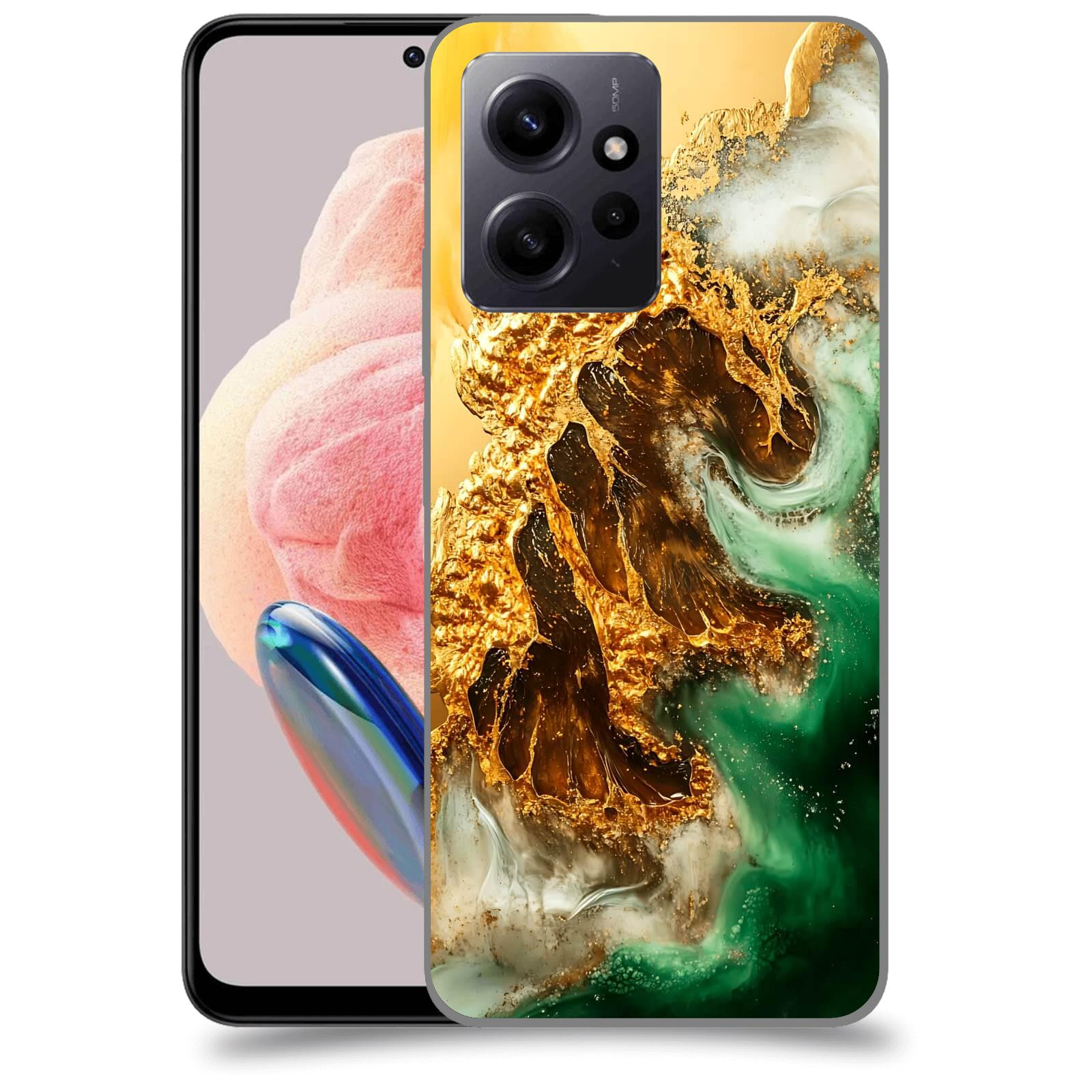 ACOVER Kryt na mobil Xiaomi Redmi Note 12 4G - Golden Moss II