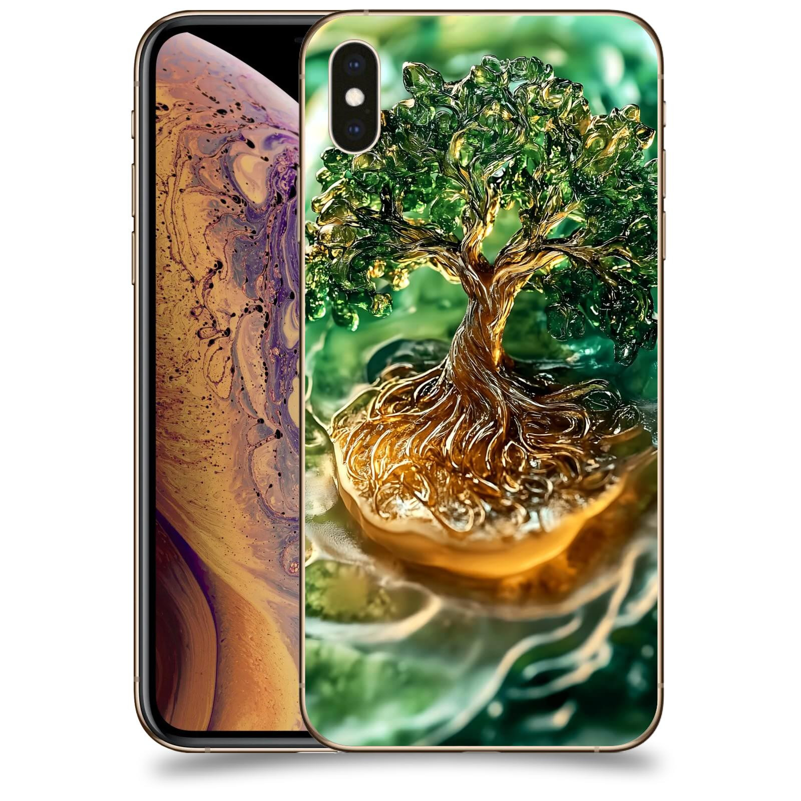 ACOVER Kryt na mobil Apple iPhone XS Max - Golden Moss III