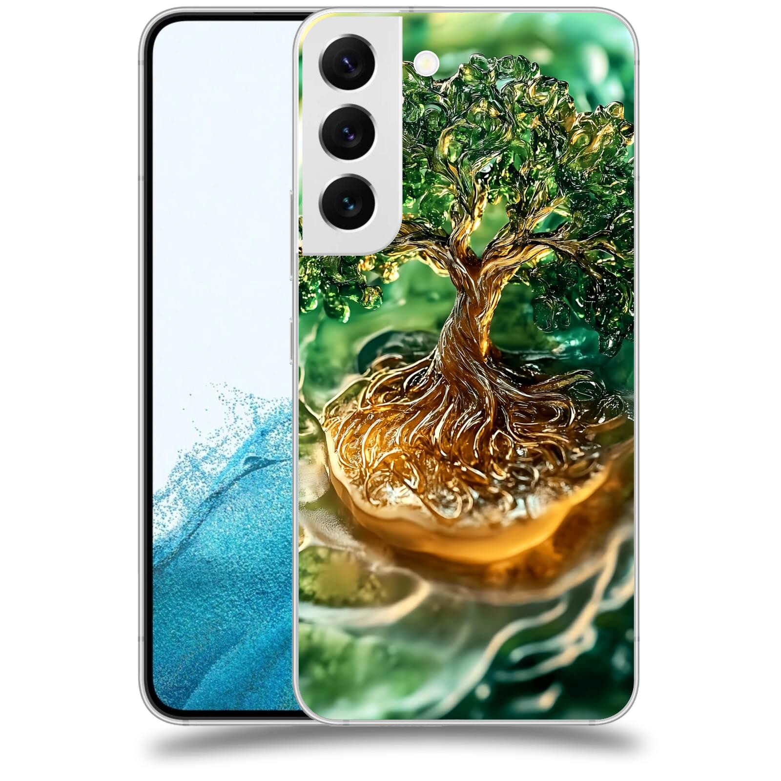 ACOVER Kryt na mobil Samsung Galaxy S22 5G - Golden Moss III