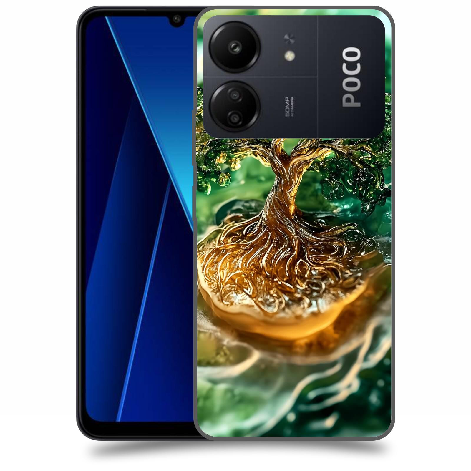 ACOVER Kryt na mobil Poco C65 - Golden Moss III