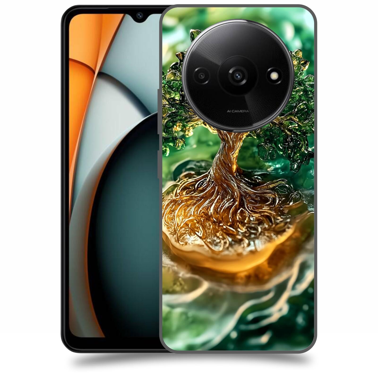 ACOVER Kryt na mobil Xiaomi Redmi A3 - Golden Moss III