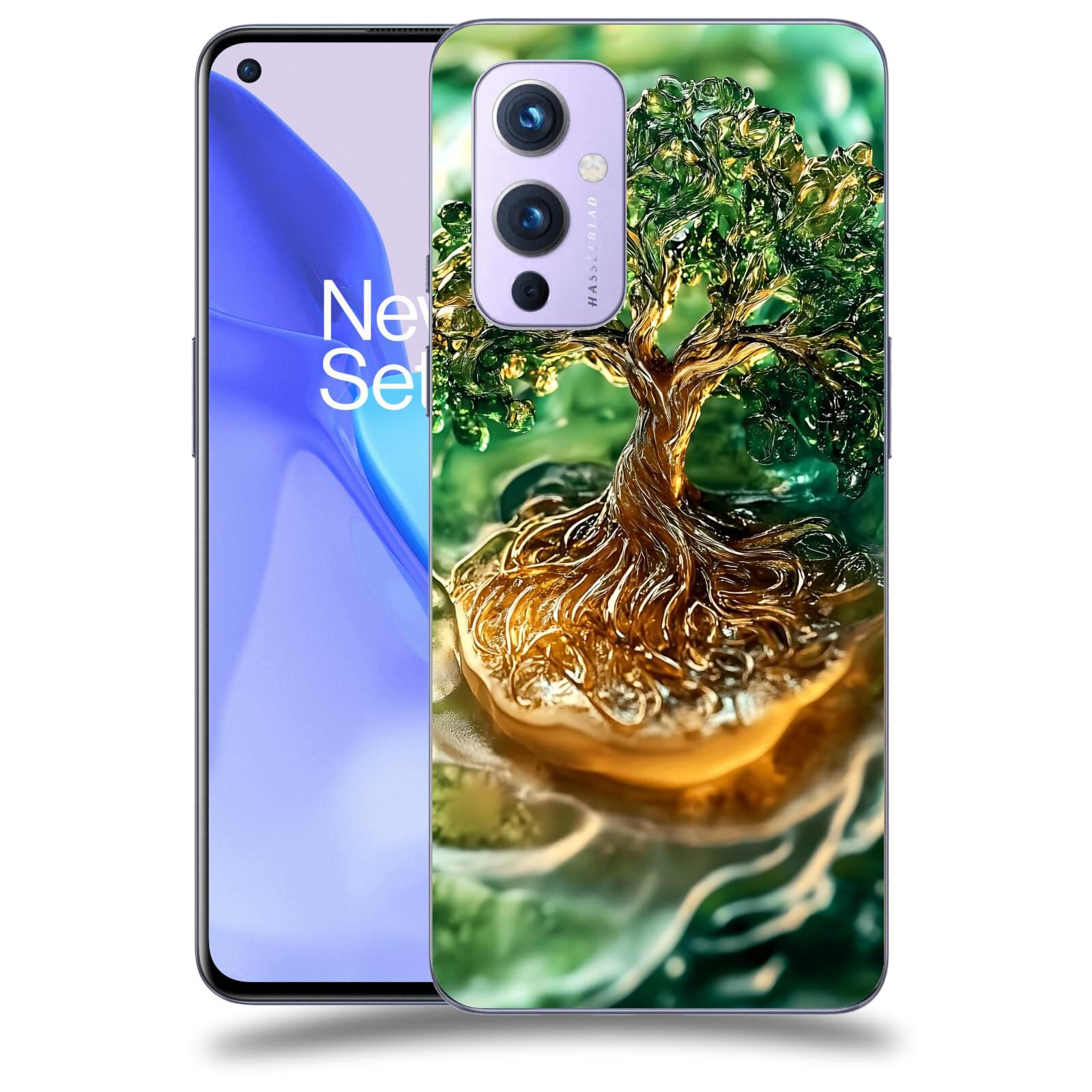ACOVER Kryt na mobil OnePlus 9 - Golden Moss III