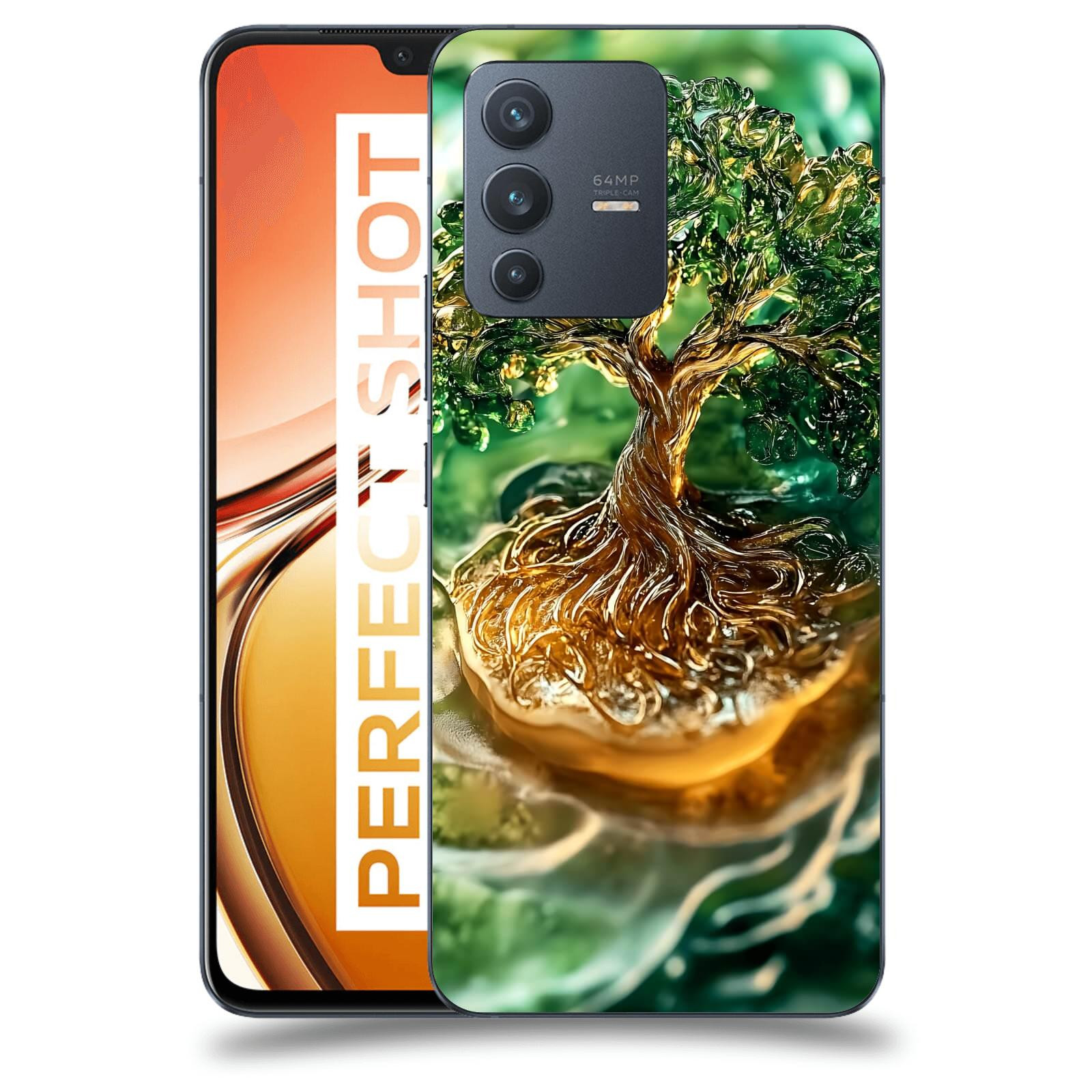 ACOVER Kryt na mobil Vivo V23 5G - Golden Moss III