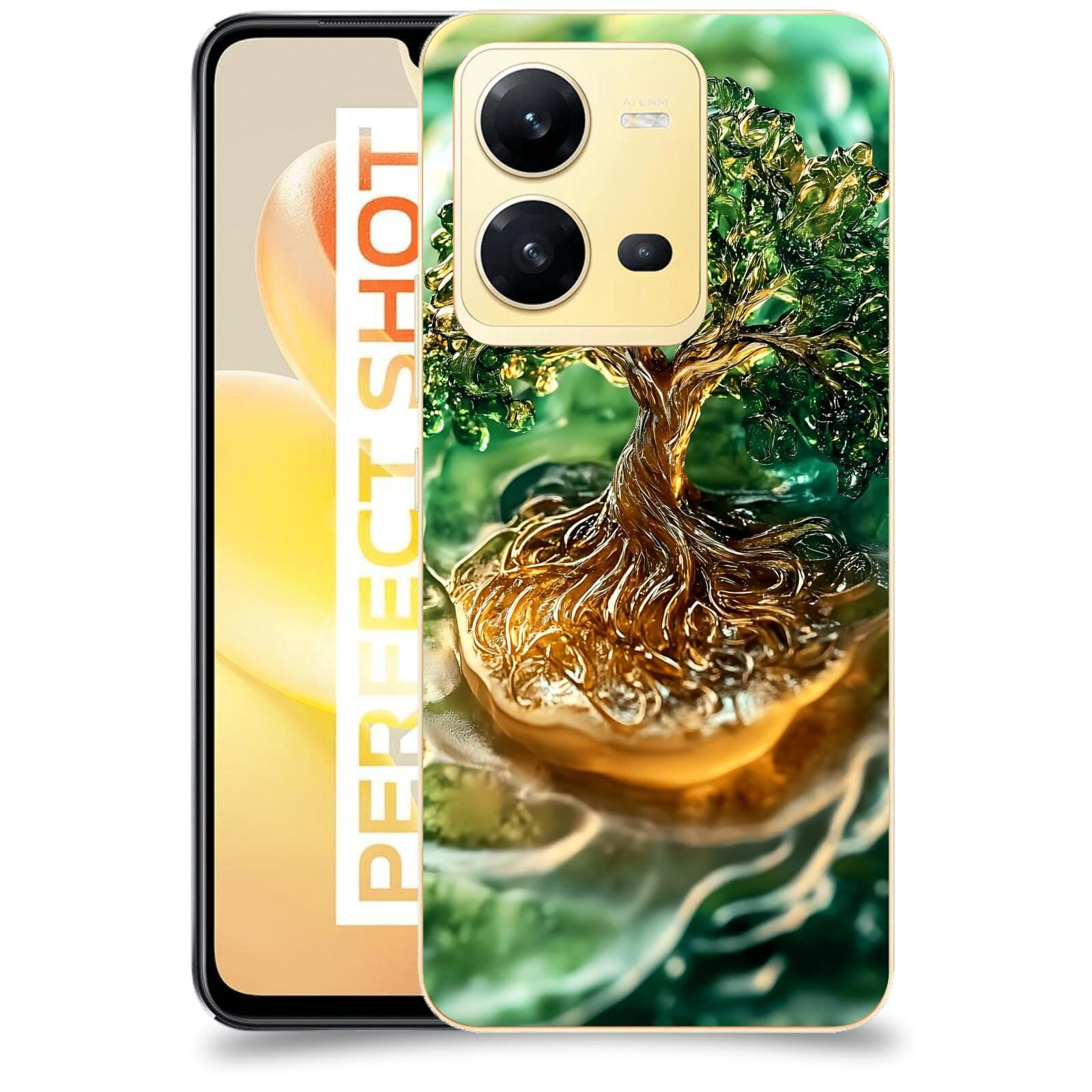 ACOVER Kryt na mobil Vivo X80 Lite - Golden Moss III