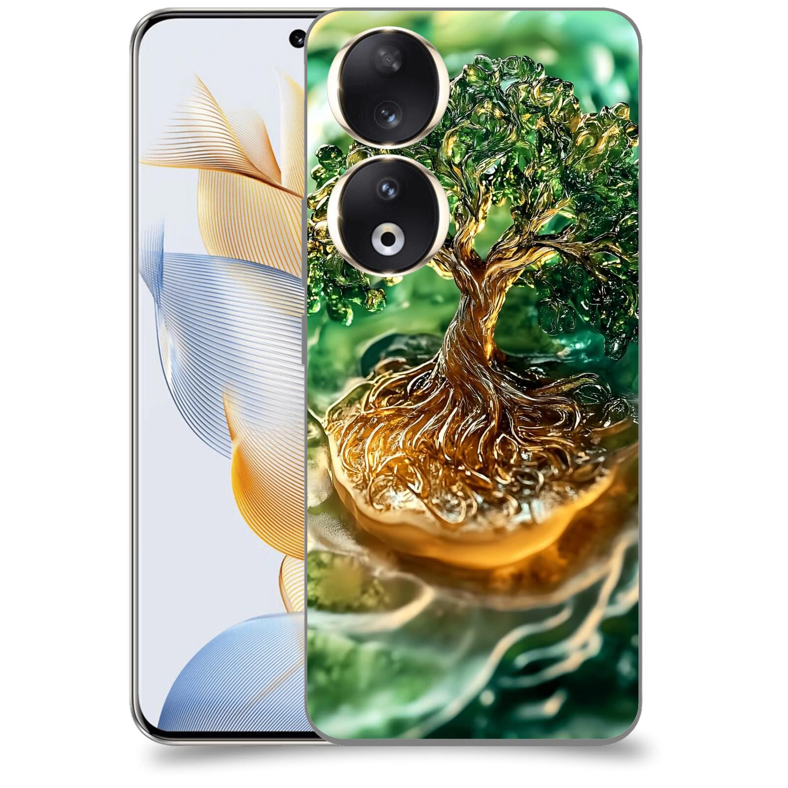 ACOVER Kryt na mobil Honor 90 - Golden Moss III