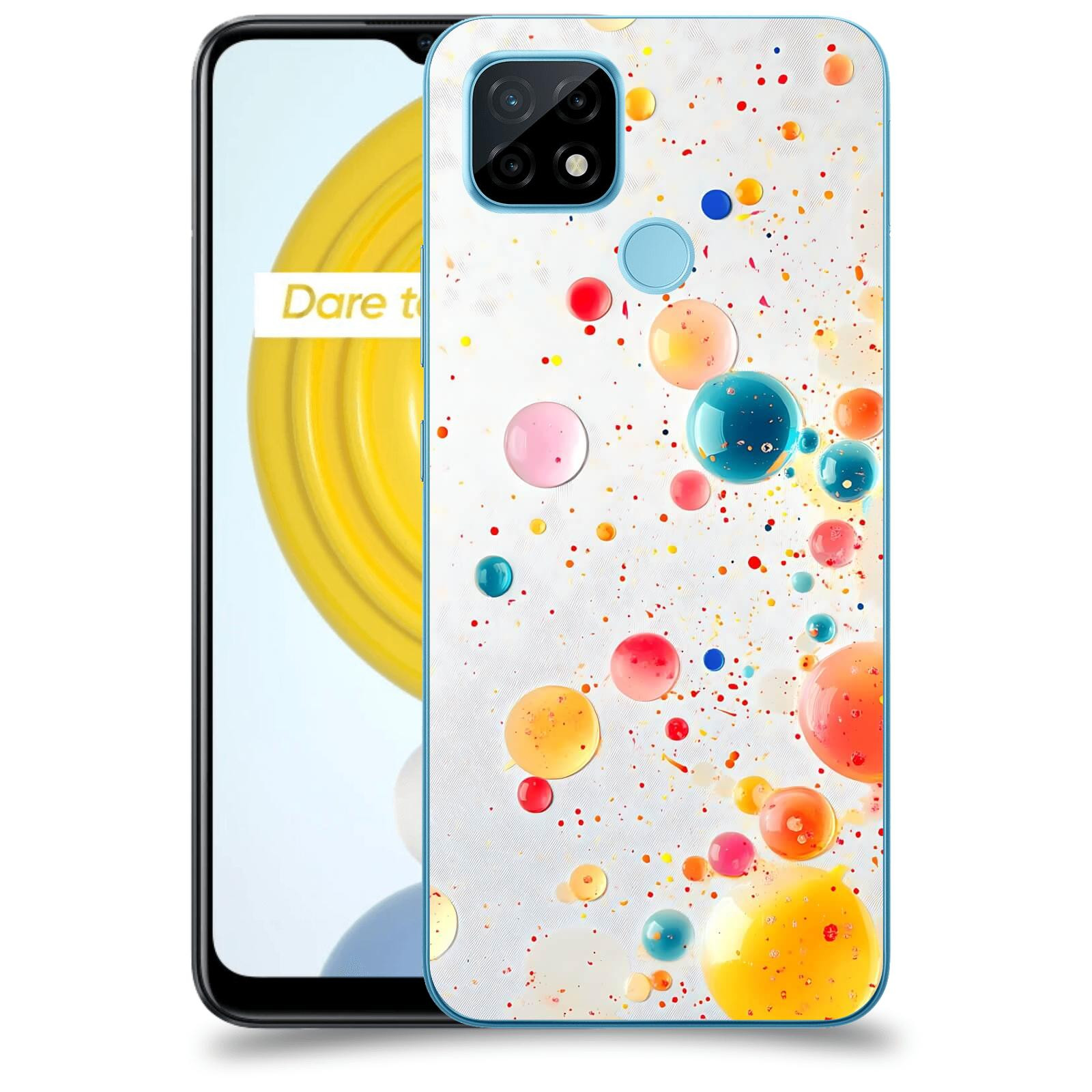 ACOVER Kryt na mobil Realme C21 - Barevný výbuch