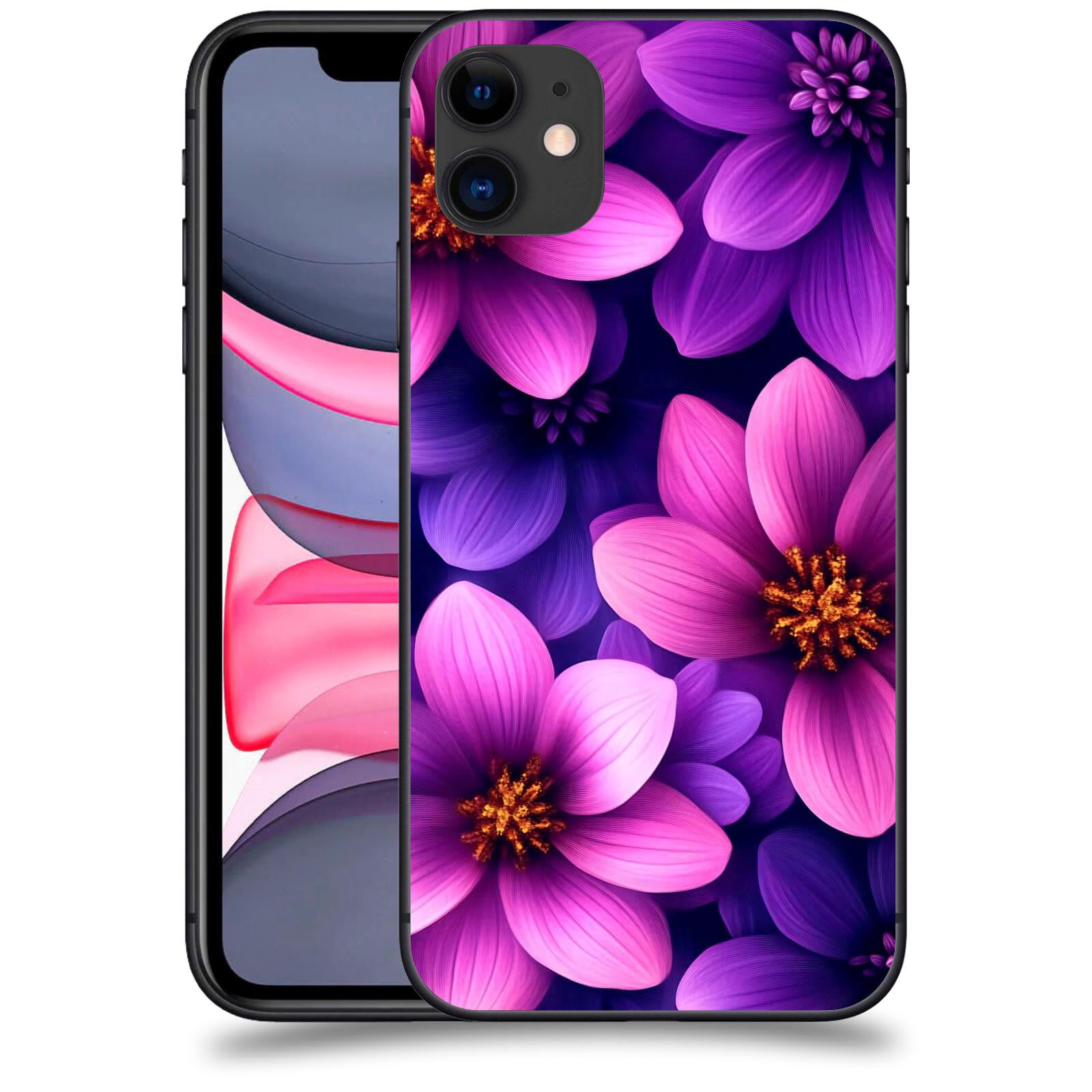 ACOVER Kryt na mobil Apple iPhone 11 - Fialové květiny
