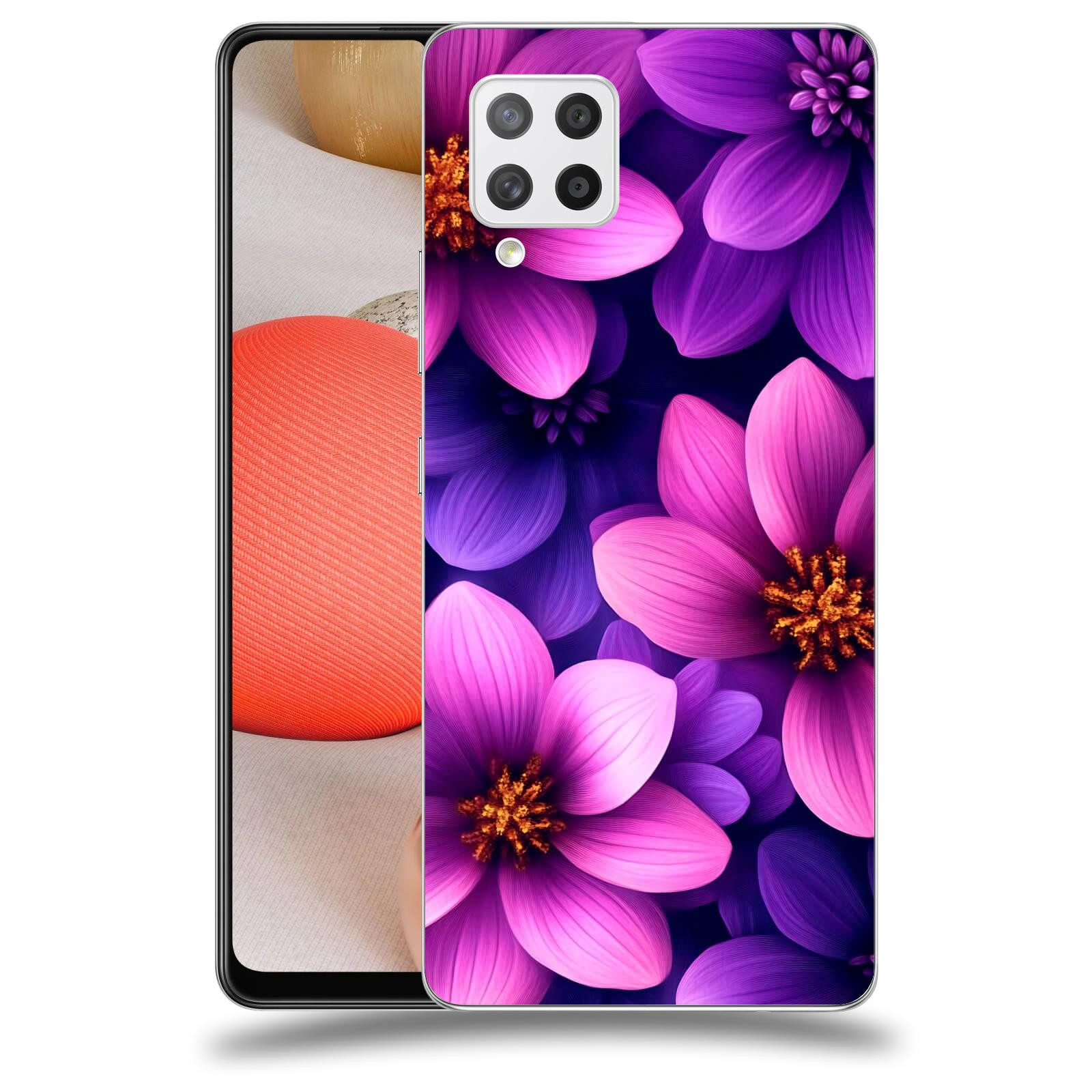 ACOVER Kryt na mobil Samsung Galaxy A42 A426B - Fialové květiny