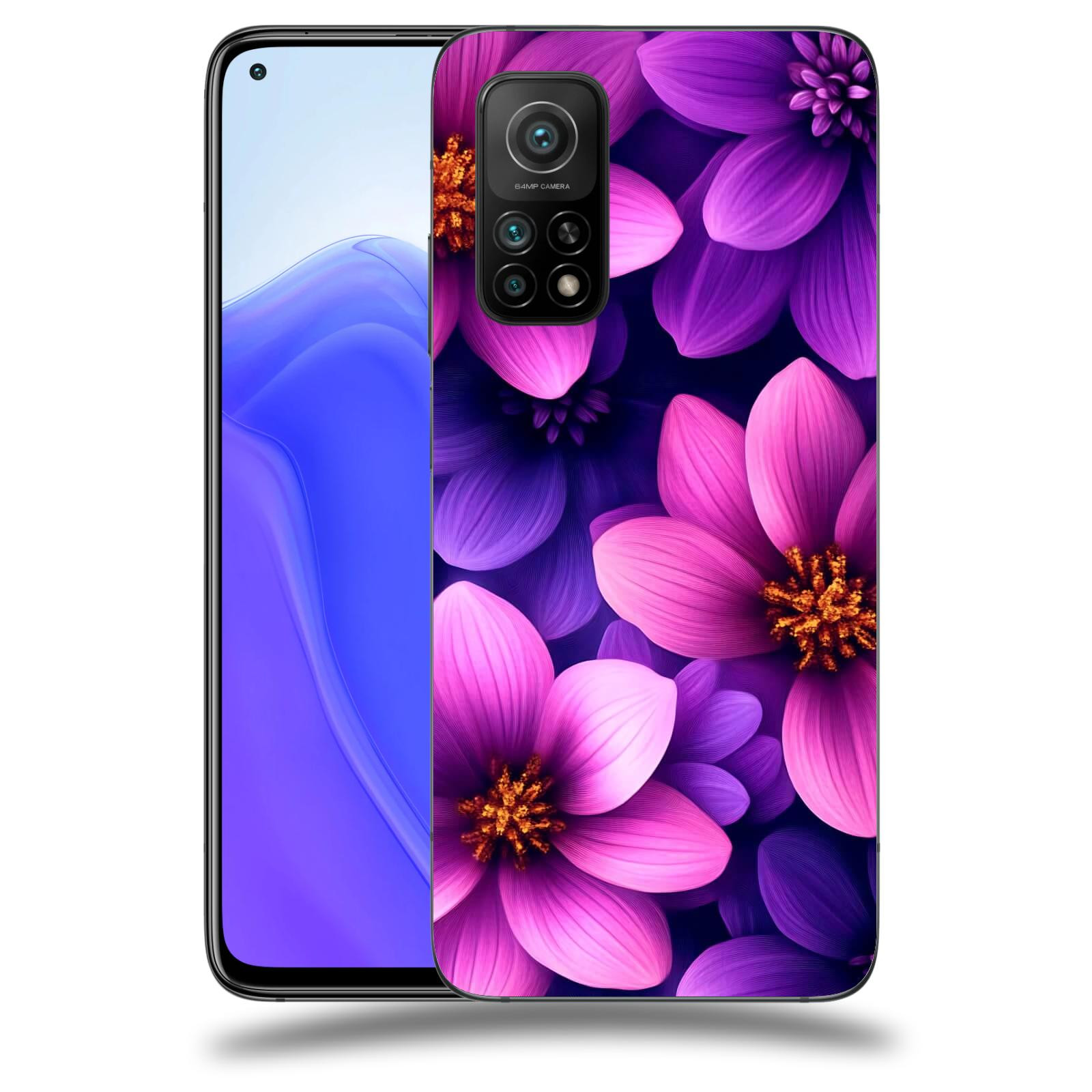 ACOVER Kryt na mobil Xiaomi Mi 10T - Fialové květiny