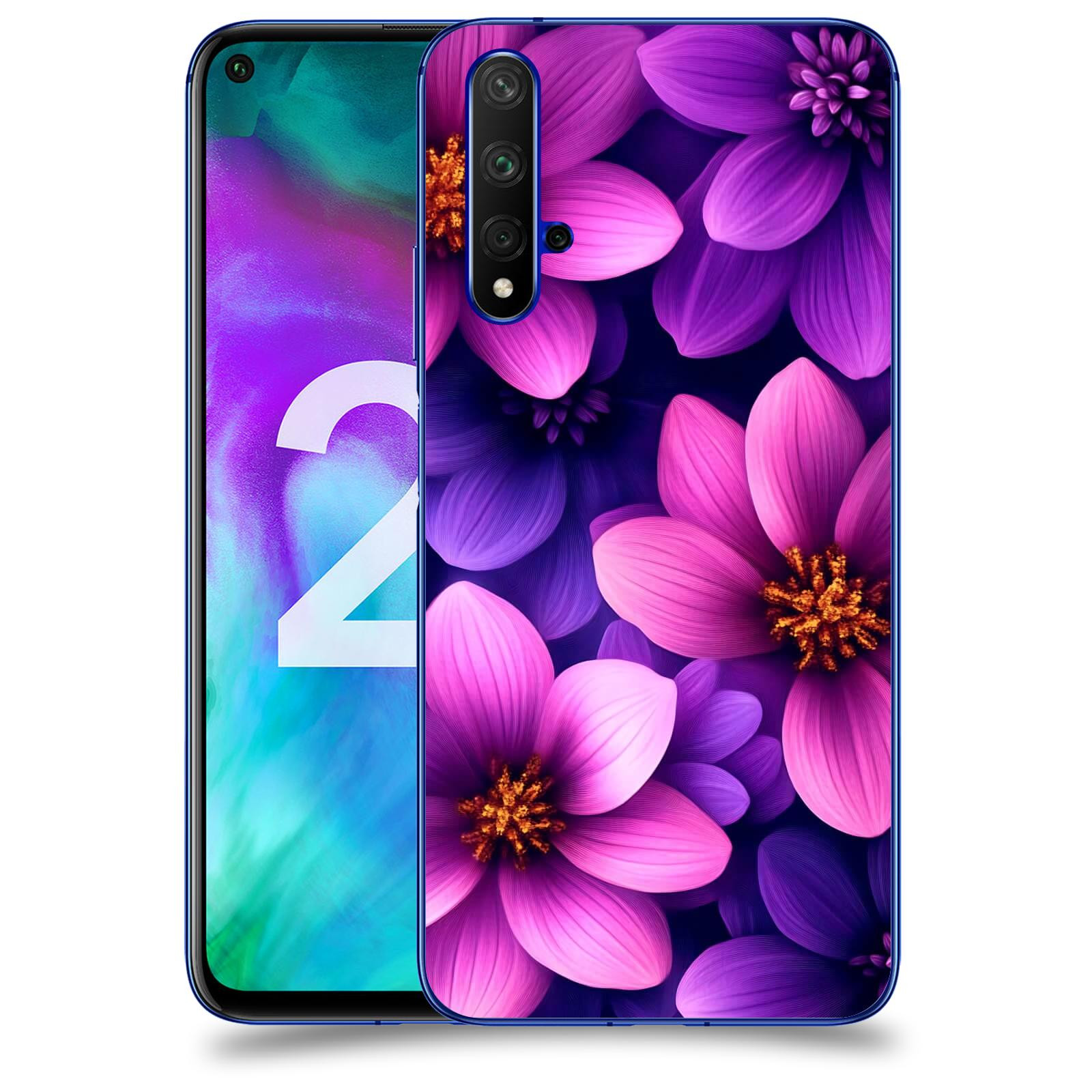 ACOVER Kryt na mobil Honor 20 - Fialové květiny
