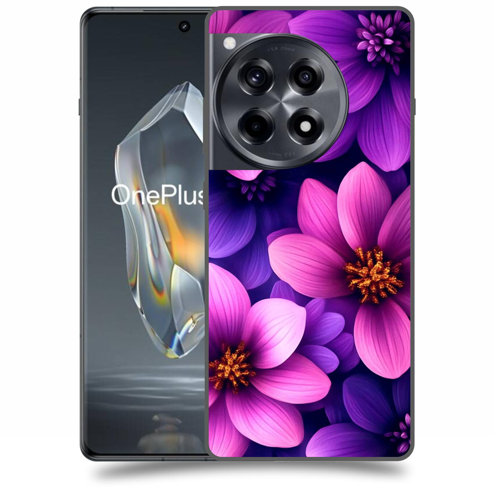 ACOVER Kryt na mobil OnePlus 12 - Fialové květiny
