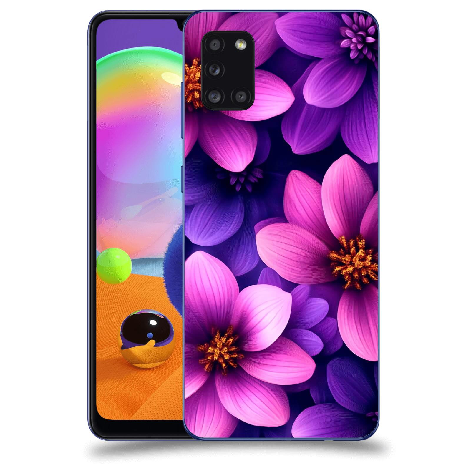ACOVER Kryt na mobil Samsung Galaxy A31 A315F - Fialové květiny