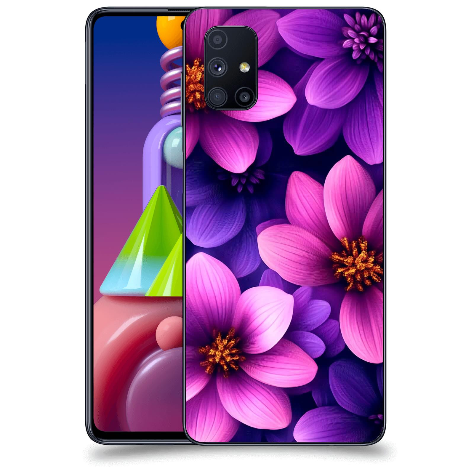 ACOVER Kryt na mobil Samsung Galaxy M51 M515F - Fialové květiny