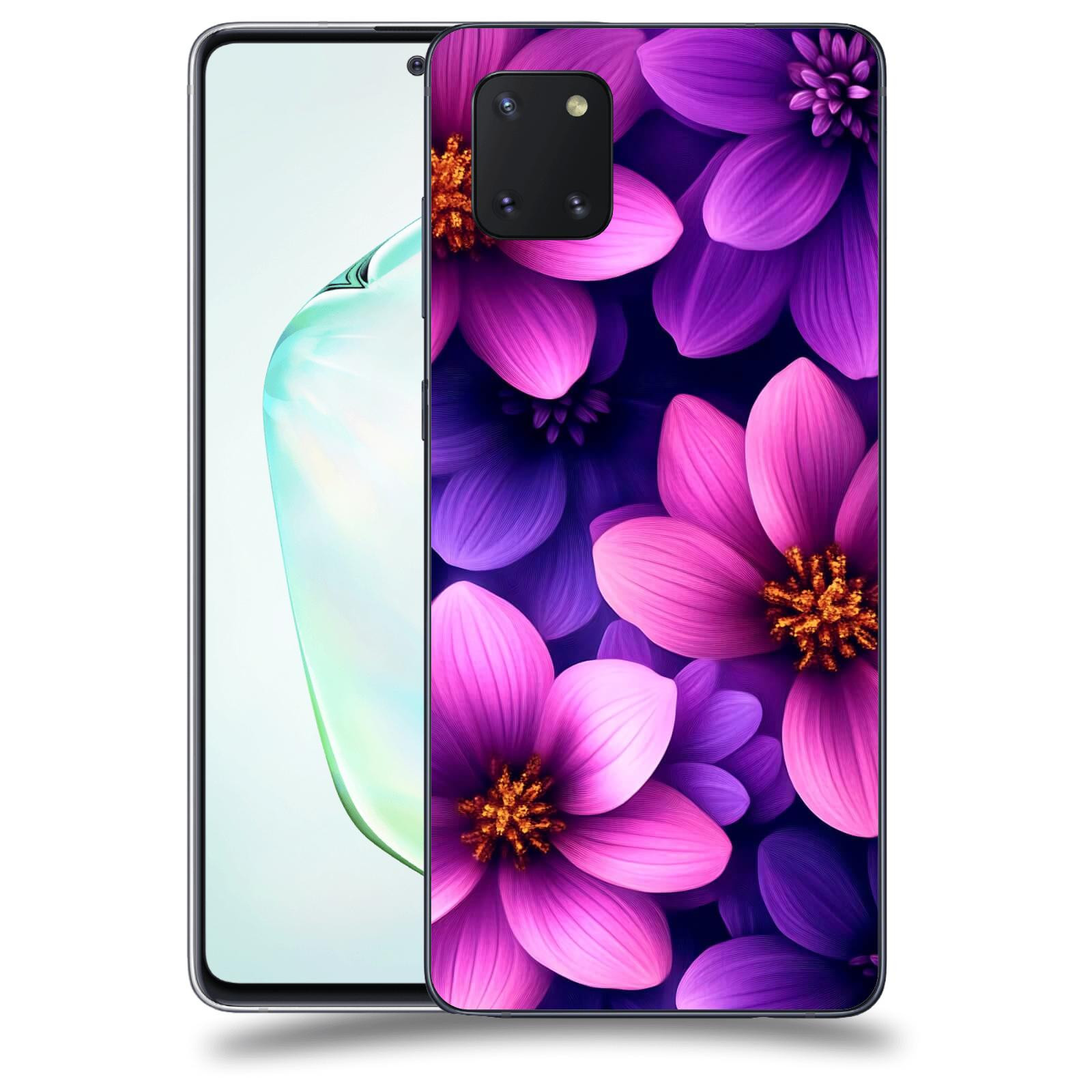 ACOVER Kryt na mobil Samsung Galaxy Note 10 Lite N770F - Fialové květiny