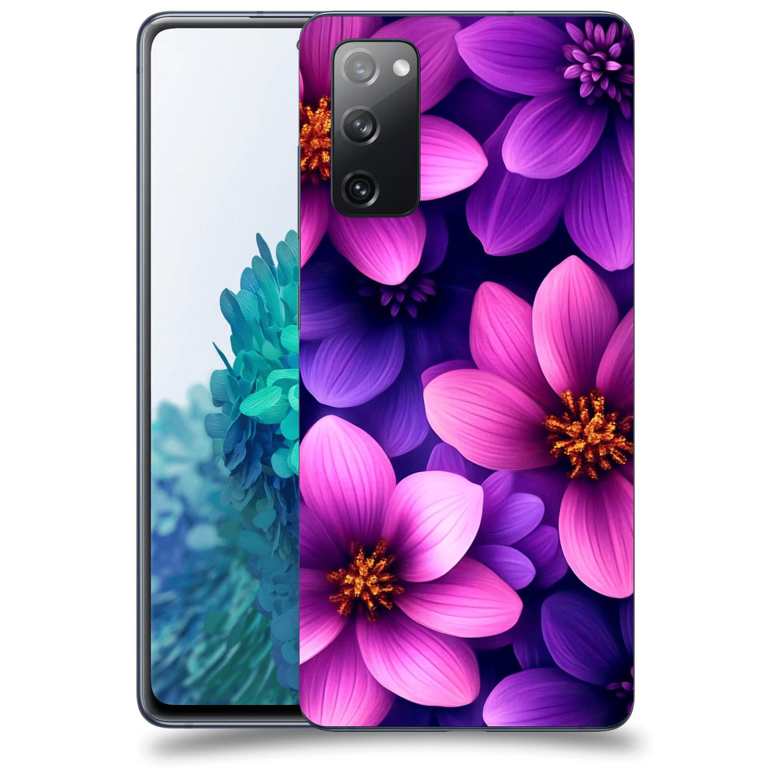 ACOVER Kryt na mobil Samsung Galaxy S20 FE - Fialové květiny