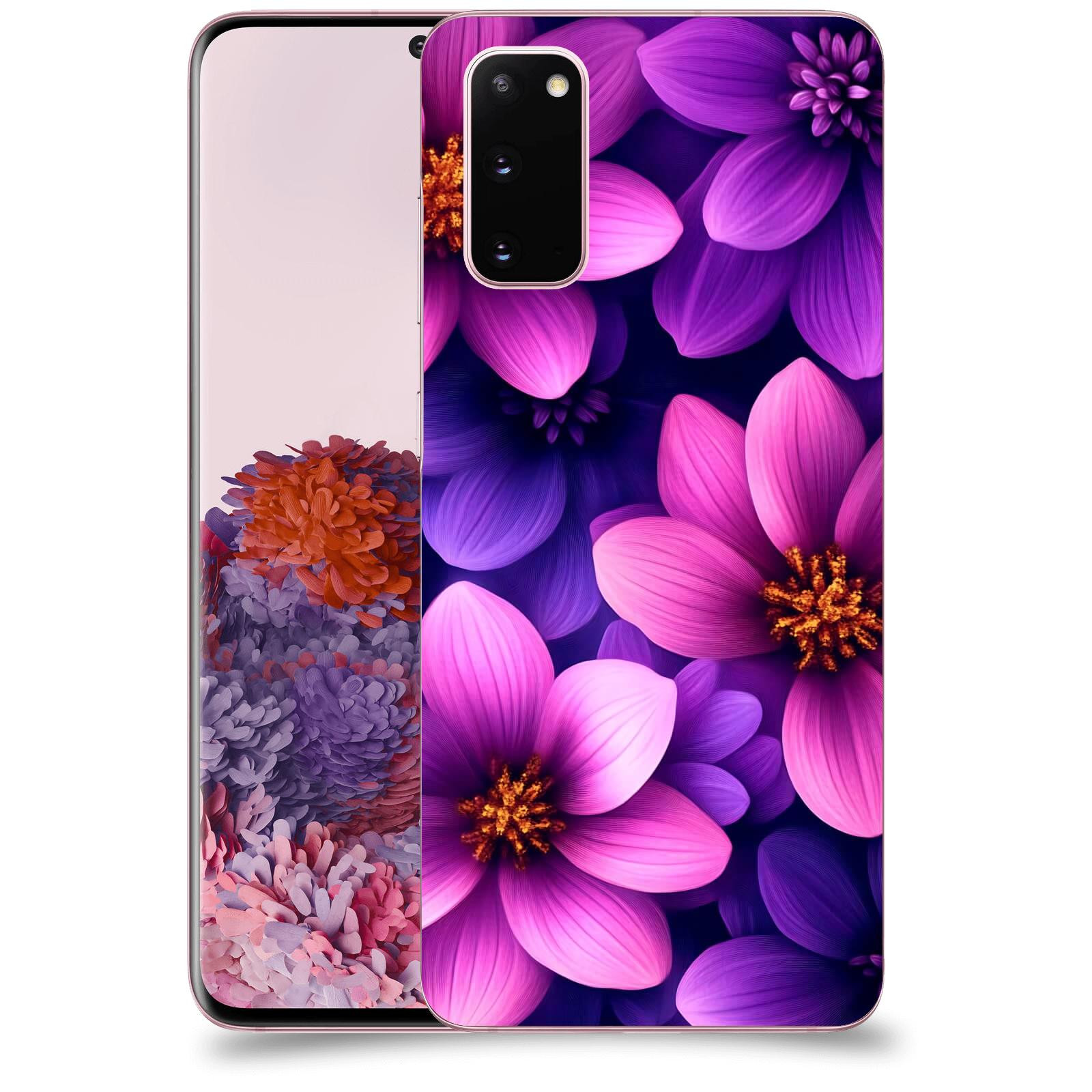 ACOVER Kryt na mobil Samsung Galaxy S20 G980F - Fialové květiny