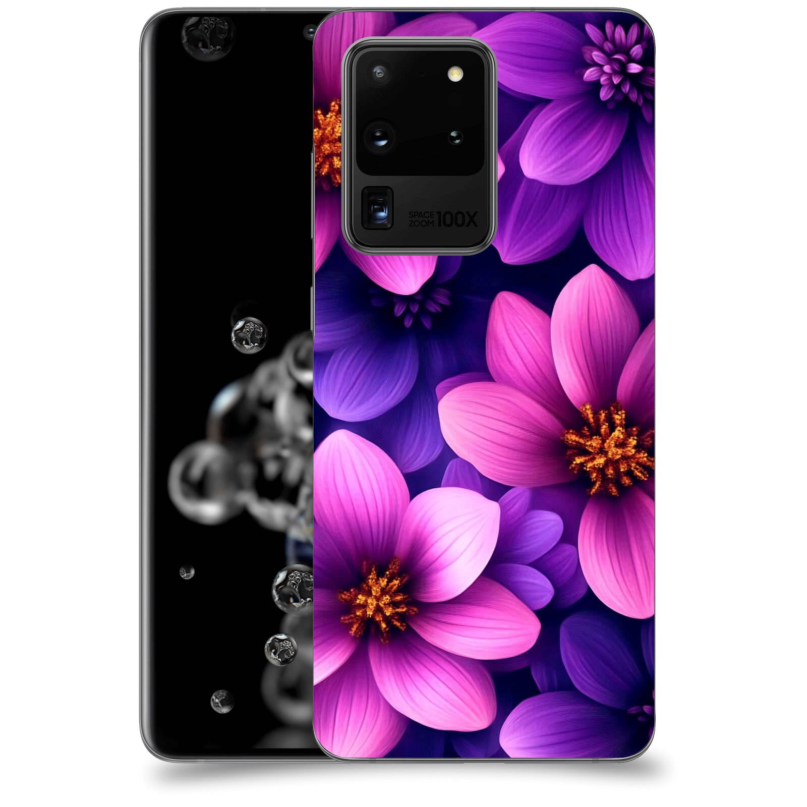 ACOVER Kryt na mobil Samsung Galaxy S20 Ultra 5G G988F - Fialové květiny