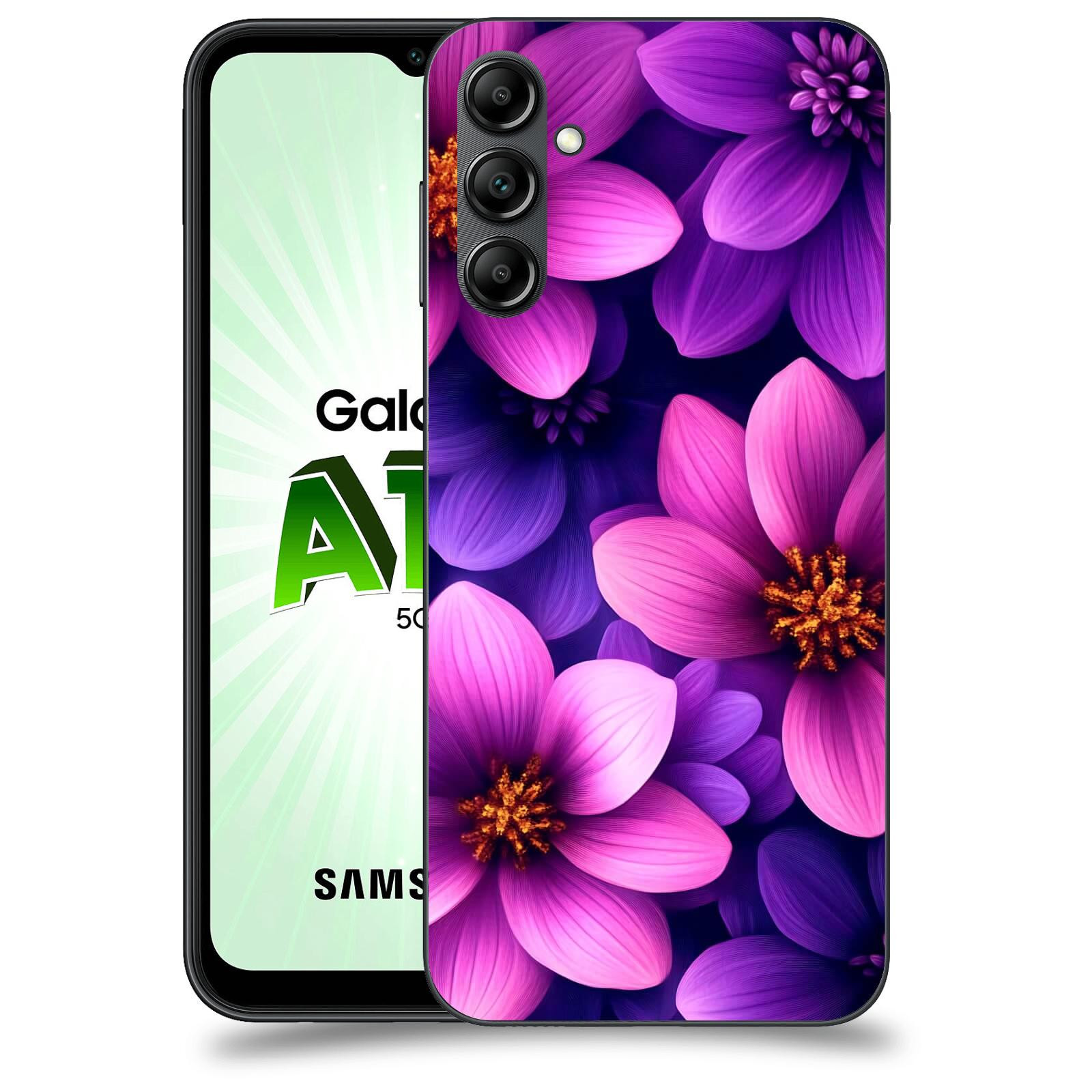 ACOVER Kryt na mobil Samsung Galaxy A14 5G - Fialové květiny