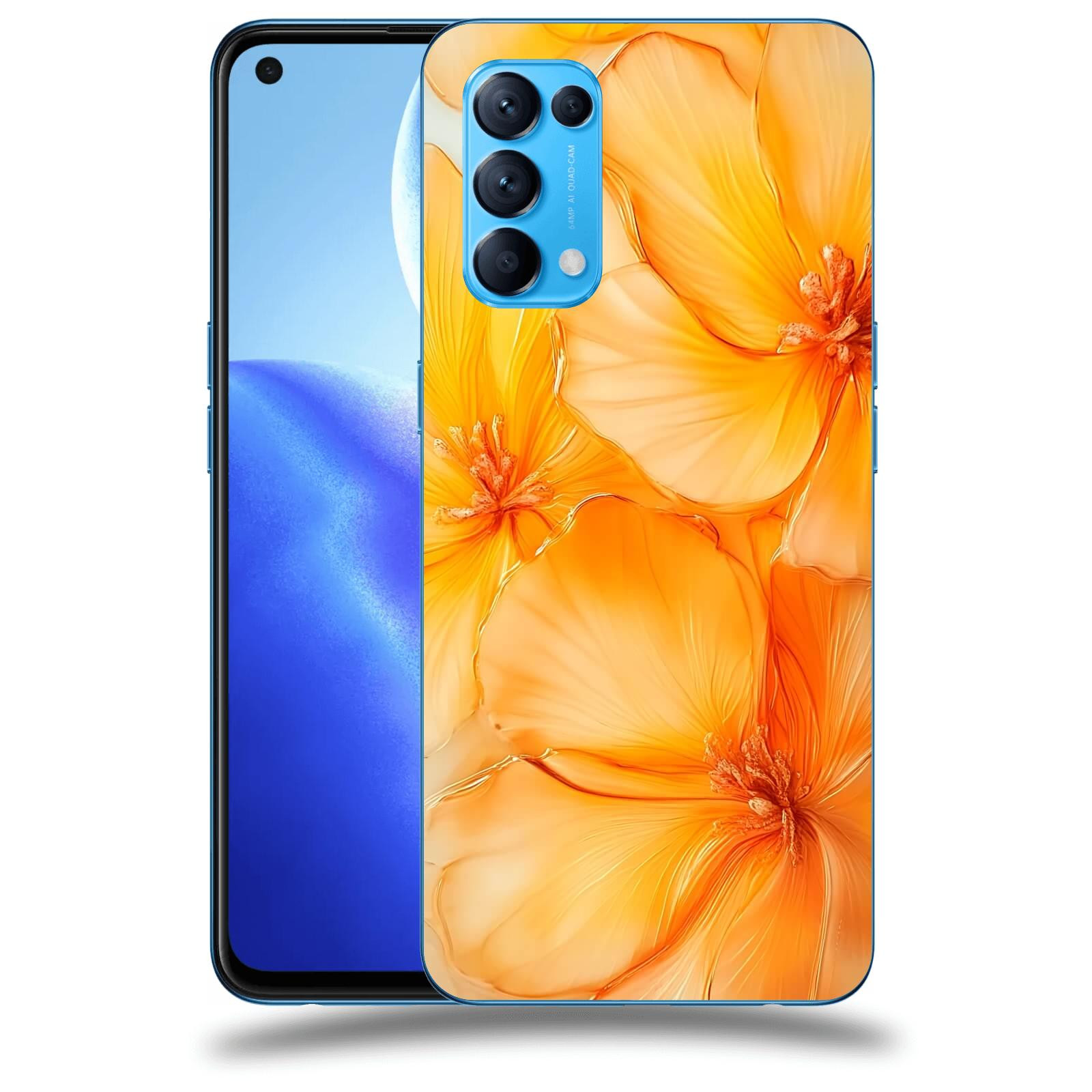 ACOVER Kryt na mobil OPPO Reno 5 5G - Jantarová něžnost