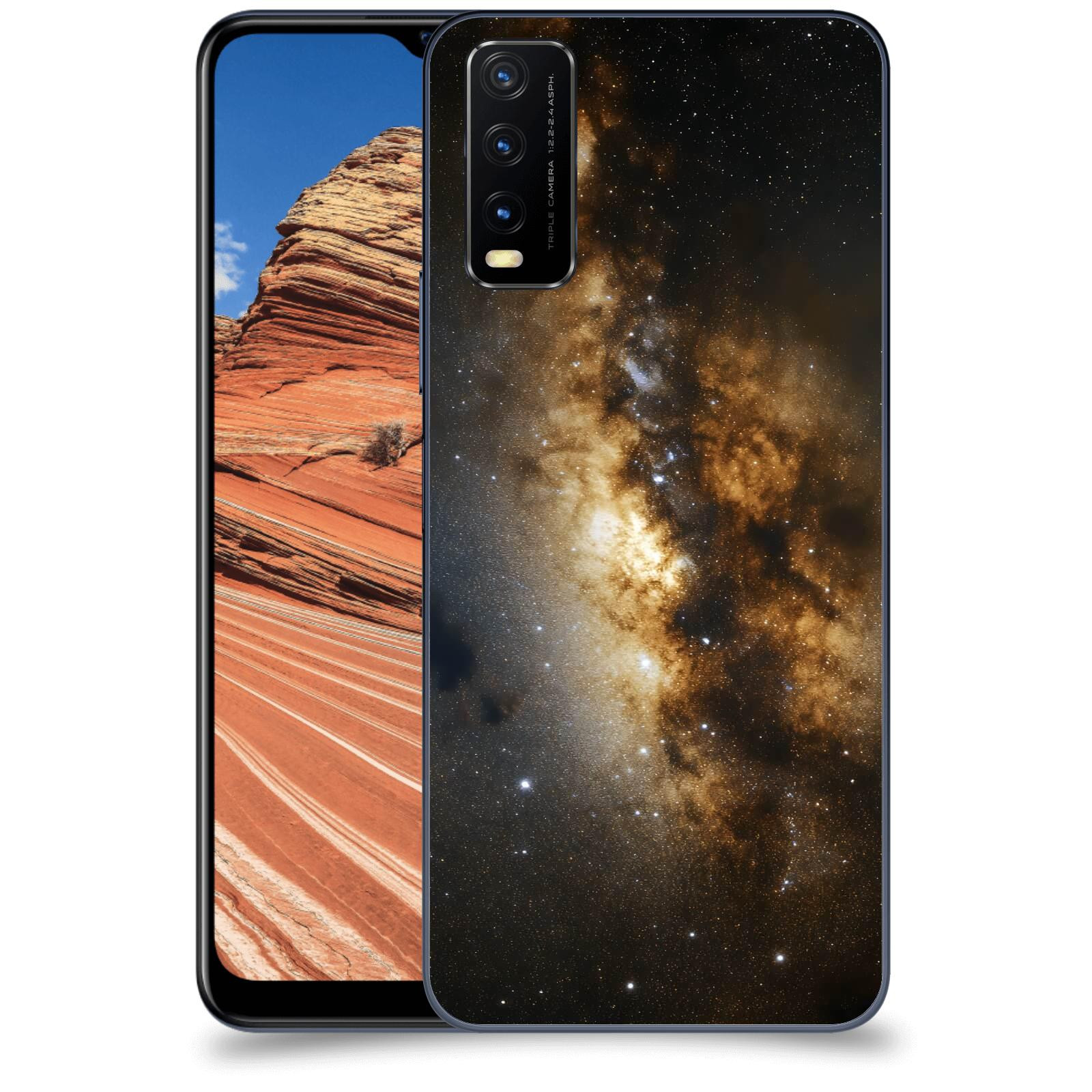ACOVER Kryt na mobil Vivo Y20s - Kosmický oheň