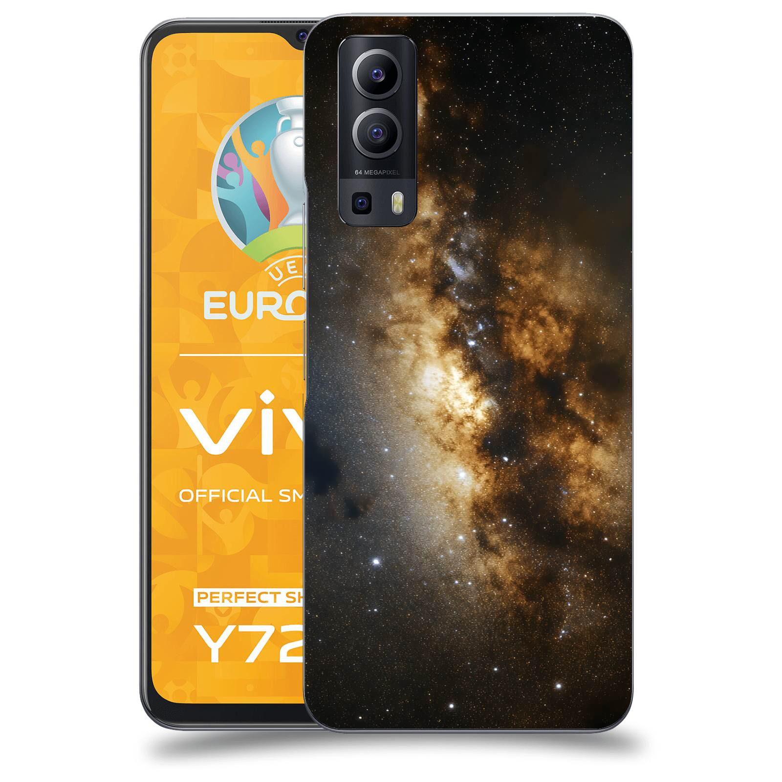 ACOVER Kryt na mobil Vivo Y72 5G - Kosmický oheň