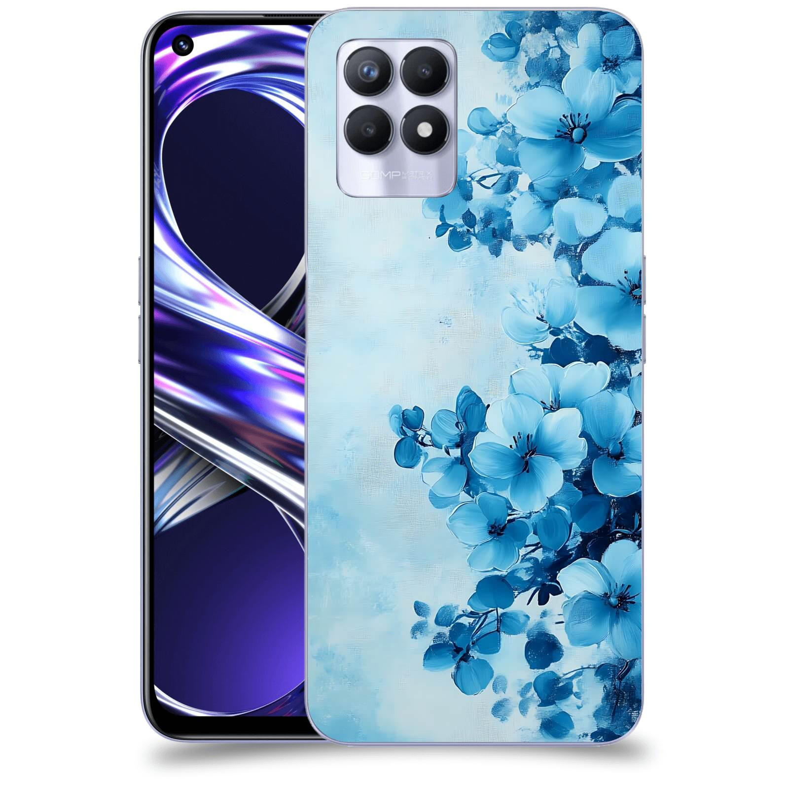 ACOVER Kryt na mobil Realme 8i - Květinová malba