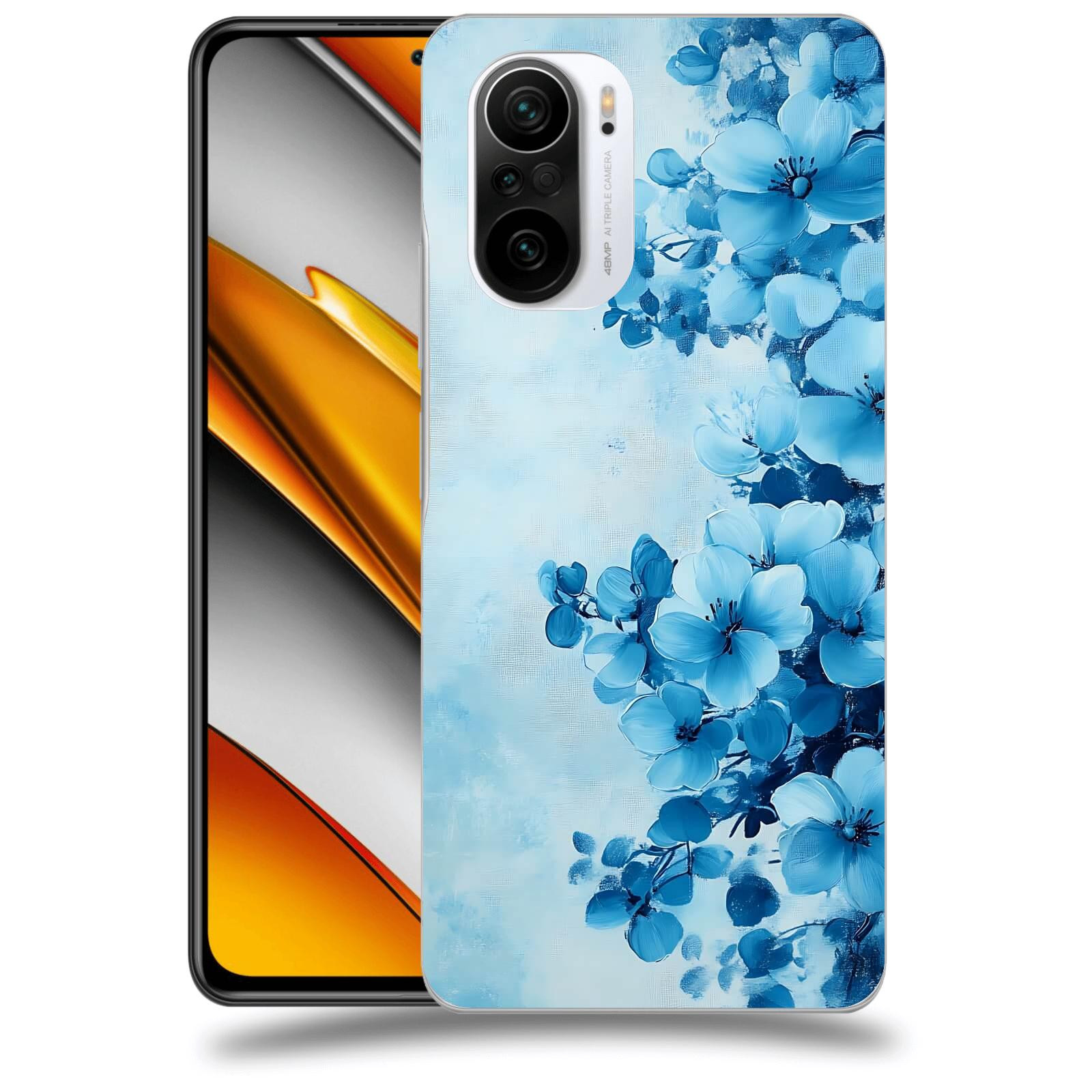ACOVER Kryt na mobil Xiaomi Poco F3 - Květinová malba