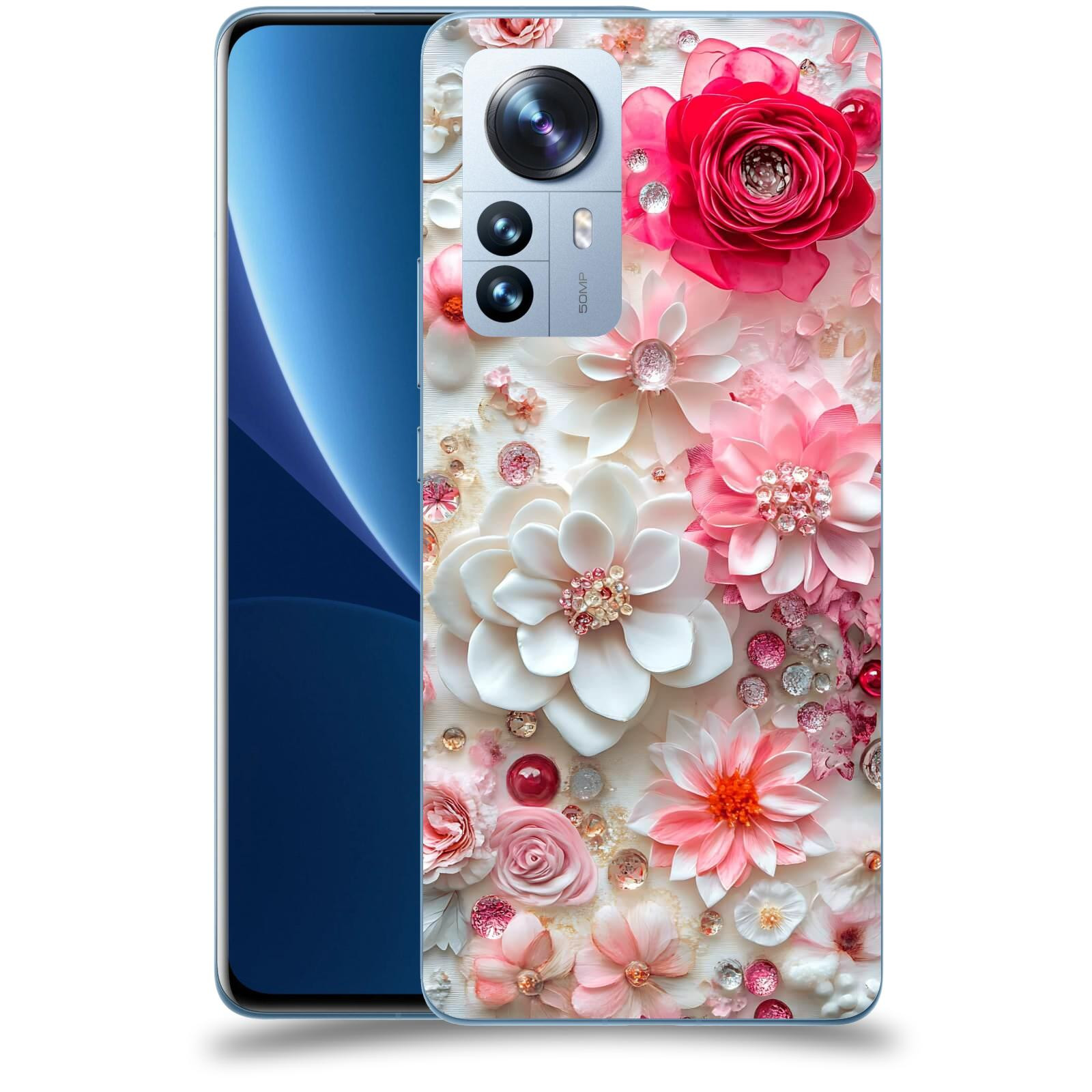 ACOVER Kryt na mobil Xiaomi 12 Pro - Květinový luxus