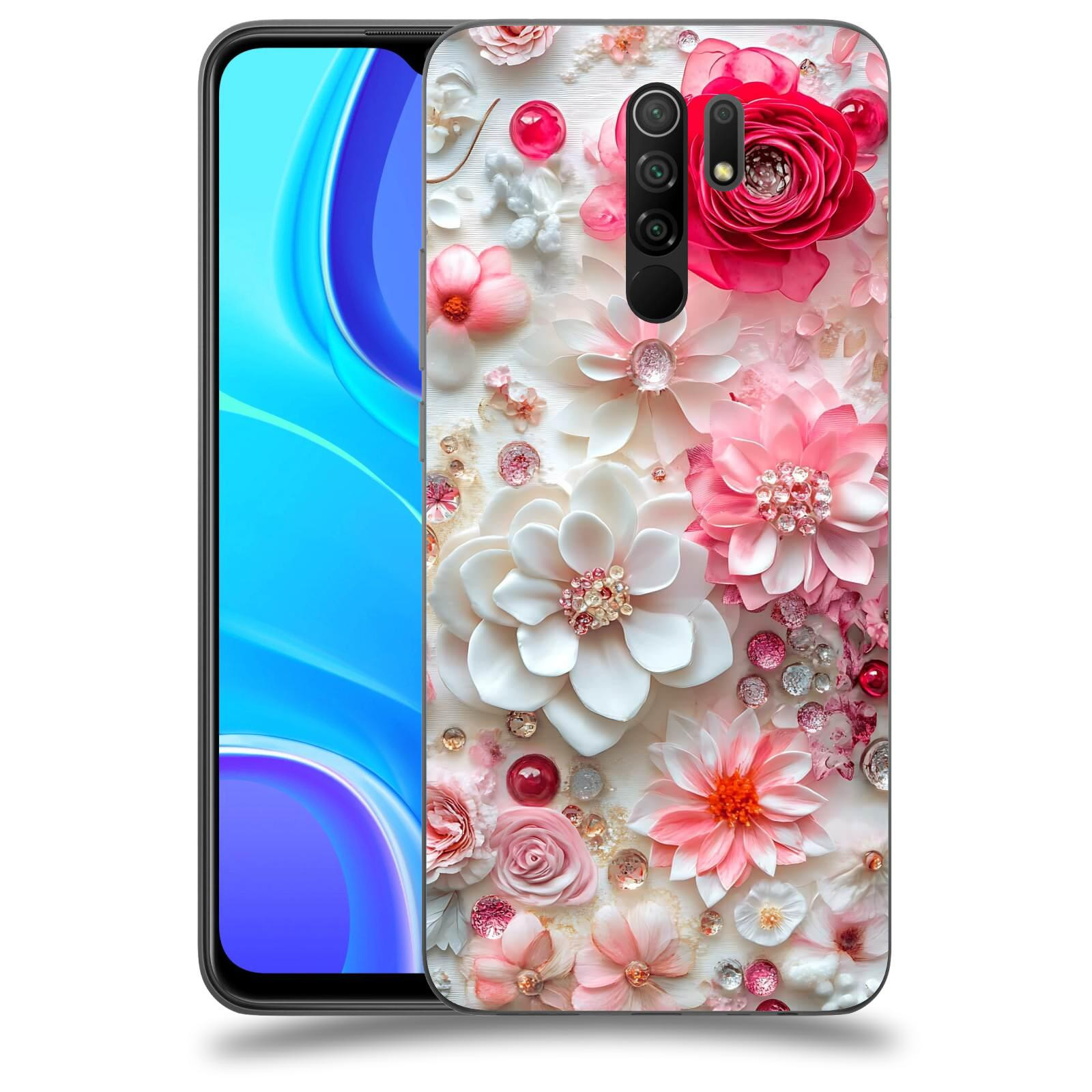 ACOVER Kryt na mobil Xiaomi Redmi 9 - Květinový luxus