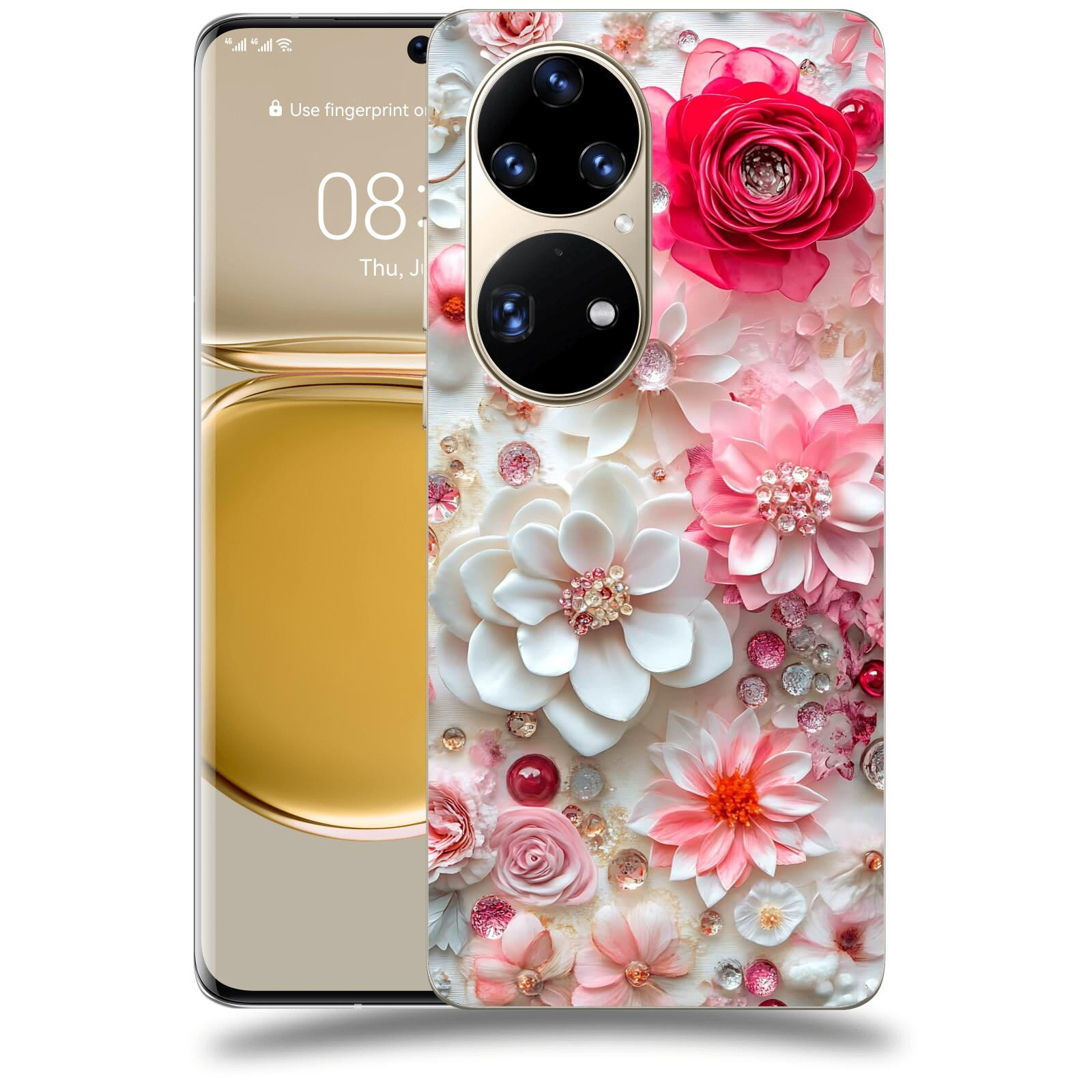 ACOVER Kryt na mobil Huawei P50 - Květinový luxus