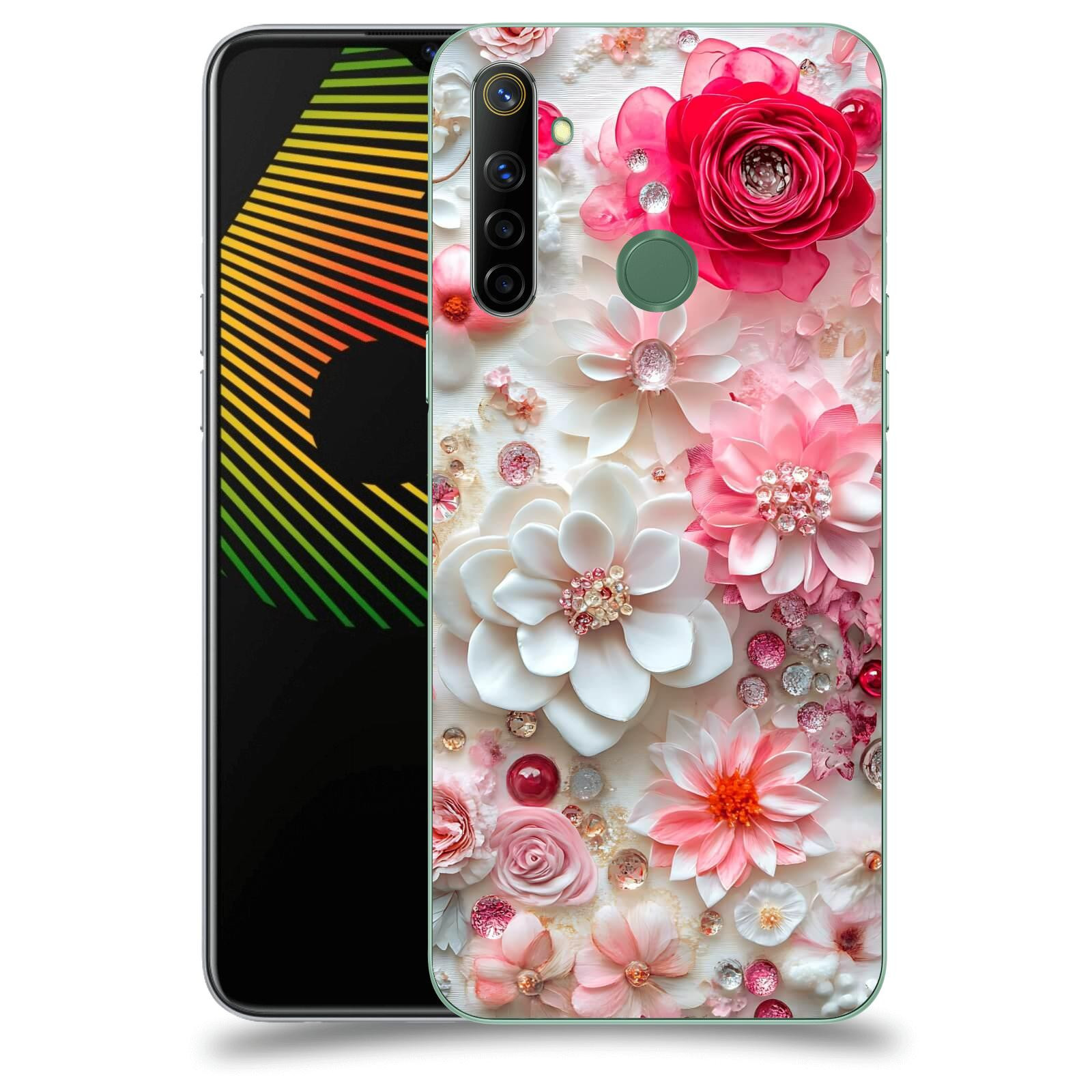 ACOVER Kryt na mobil Realme 6i - Květinový luxus