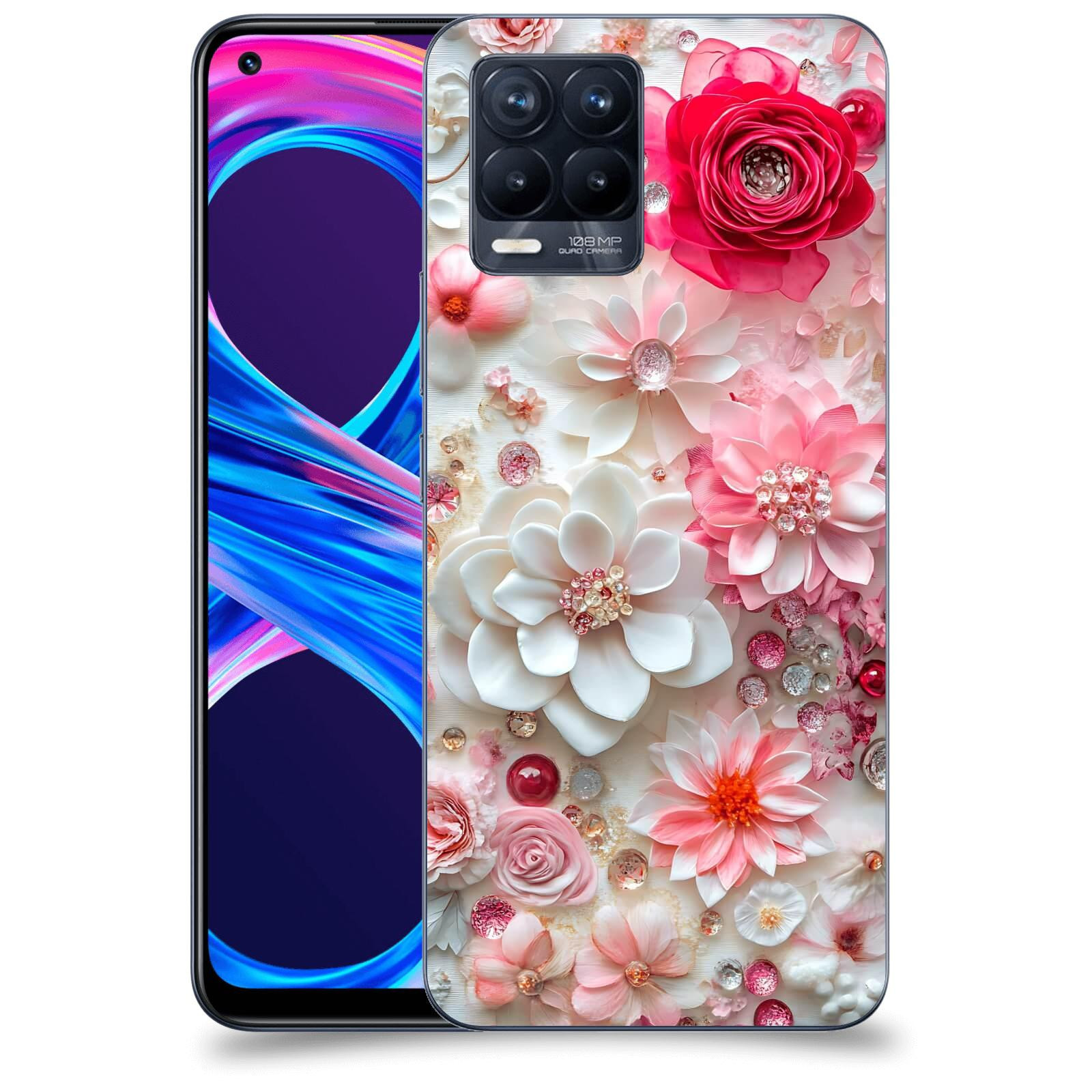 ACOVER Kryt na mobil Realme 8 Pro - Květinový luxus