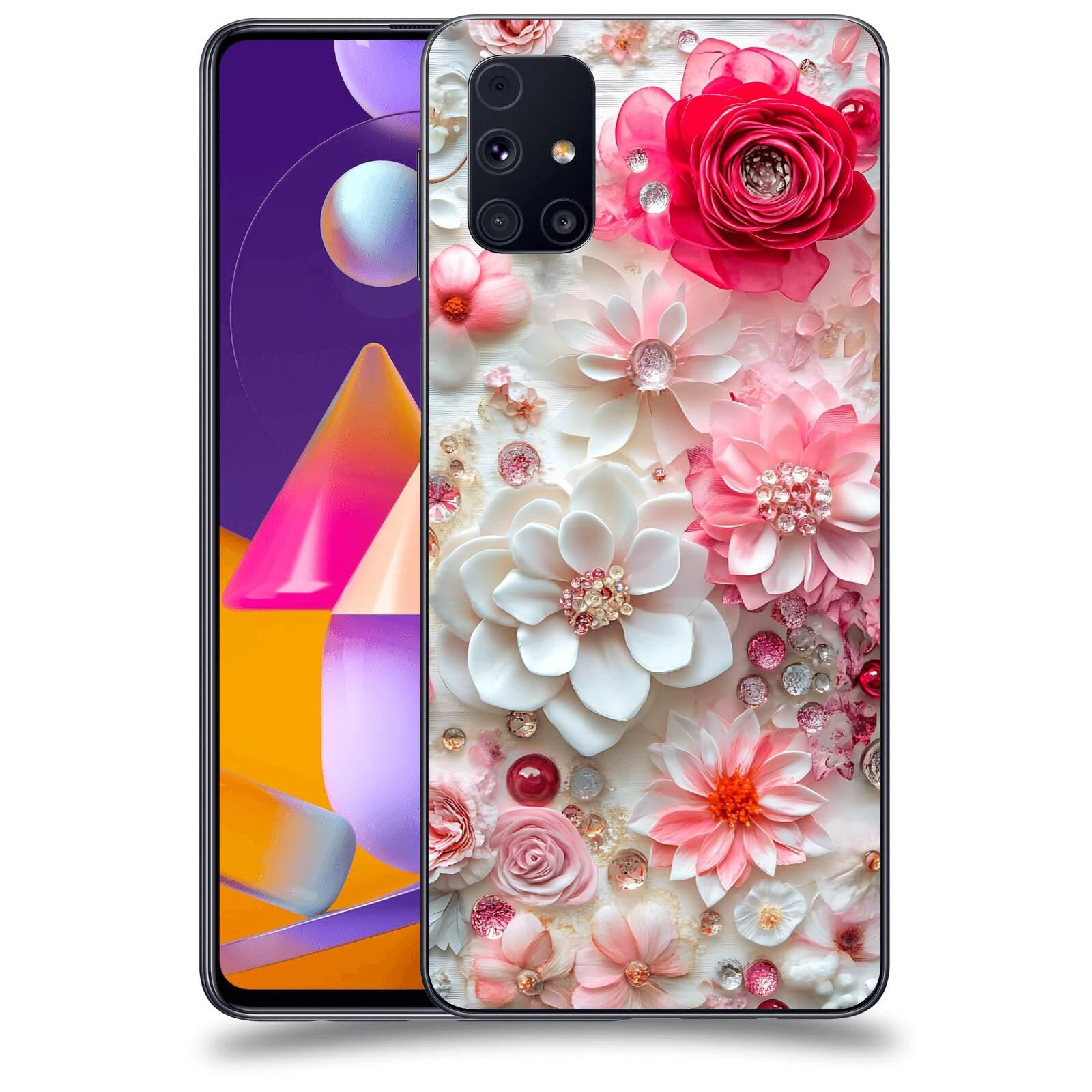 ACOVER Kryt na mobil Samsung Galaxy M31s - Květinový luxus