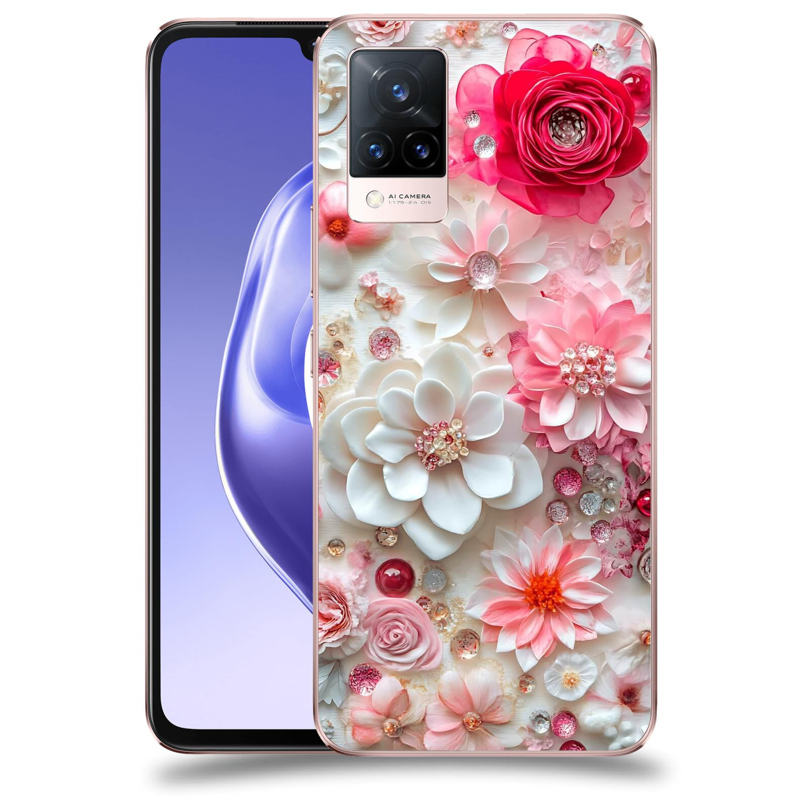 ACOVER Kryt na mobil Vivo V21 5G - Květinový luxus