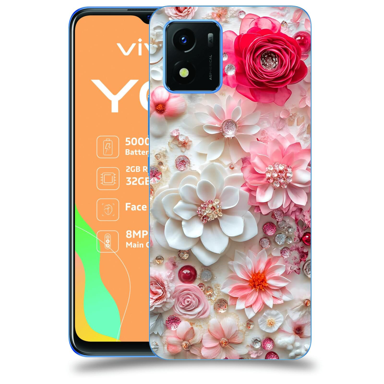 ACOVER Kryt na mobil Vivo Y01 - Květinový luxus