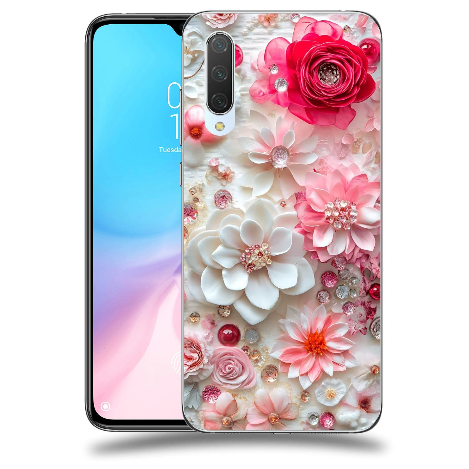 ACOVER Kryt na mobil Xiaomi Mi 9 Lite - Květinový luxus