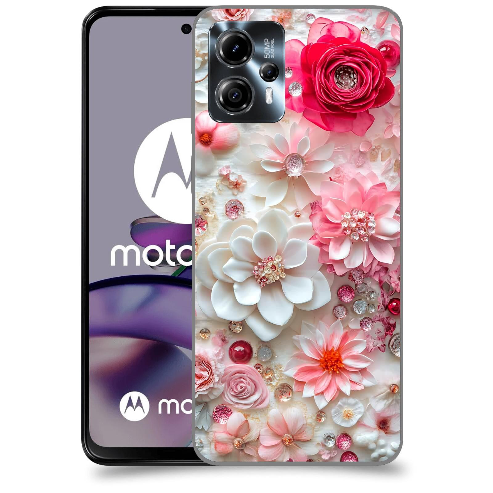 ACOVER Kryt na mobil Motorola Moto G13 - Květinový luxus