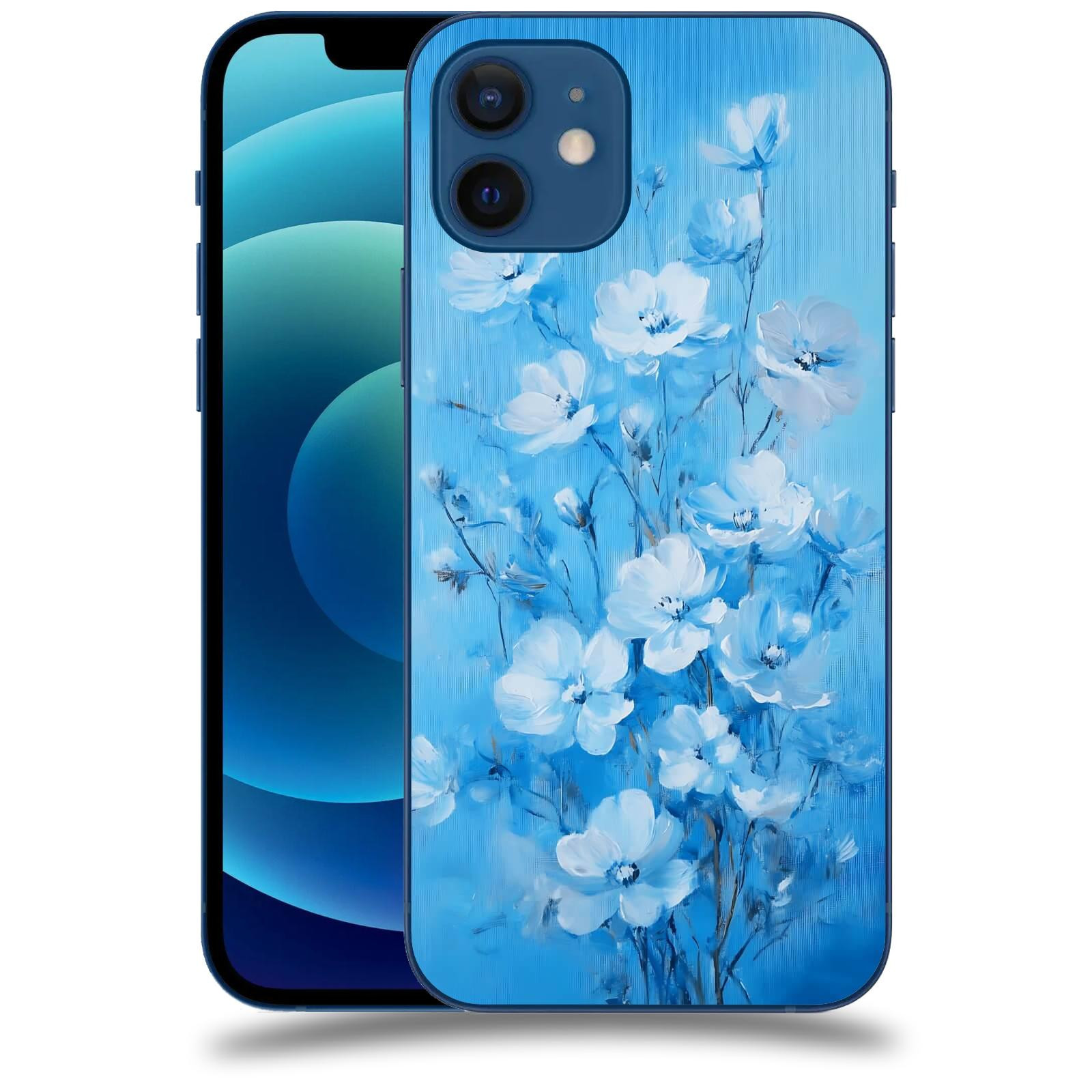 ACOVER Kryt na mobil Apple iPhone 12 - Modrá ilustrace