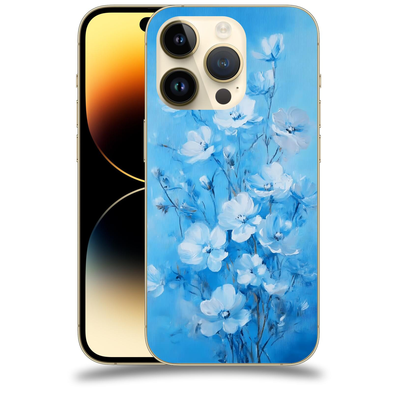 ACOVER Kryt na mobil Apple iPhone 14 Pro - Modrá ilustrace