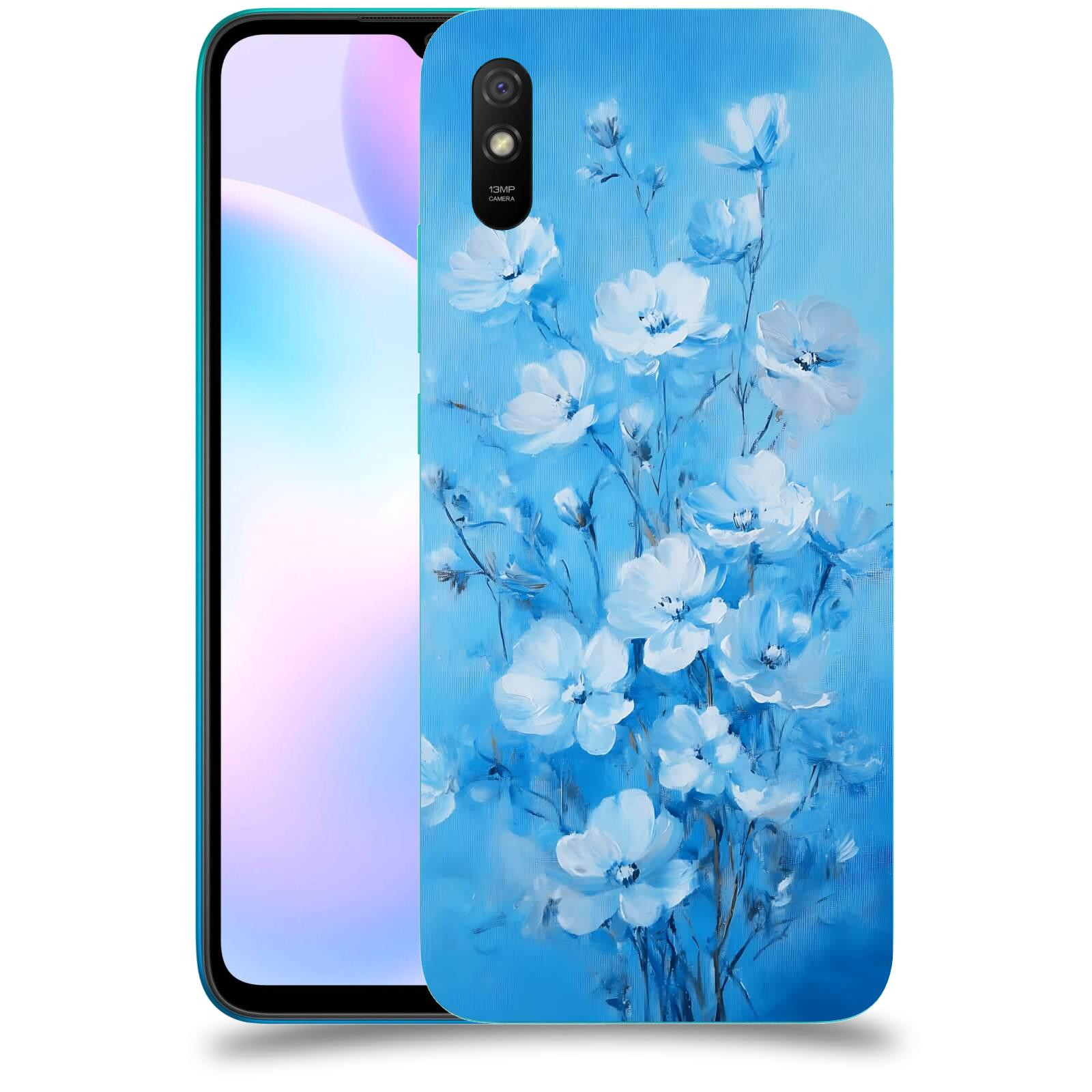ACOVER Kryt na mobil Xiaomi Redmi 9AT - Modrá ilustrace